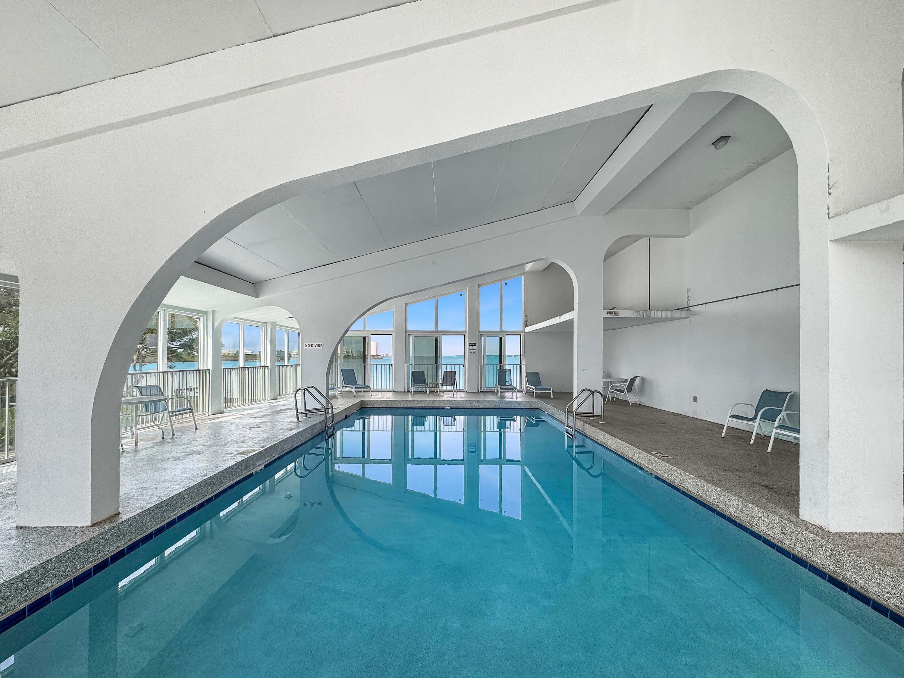 The community indoor pool is ideal for making a splash​