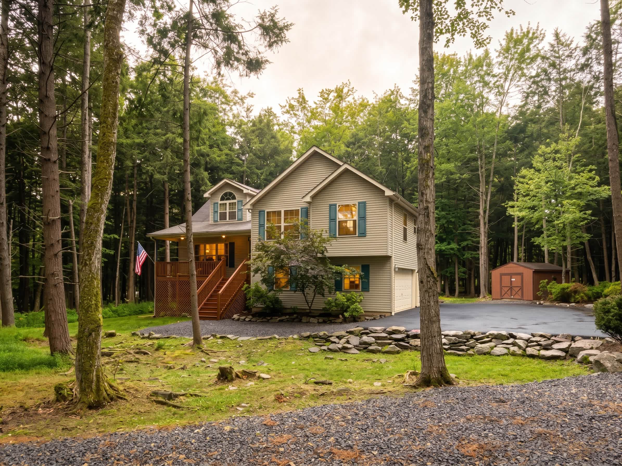 Pocono Woodland Getaway | Fire Pit | Deck