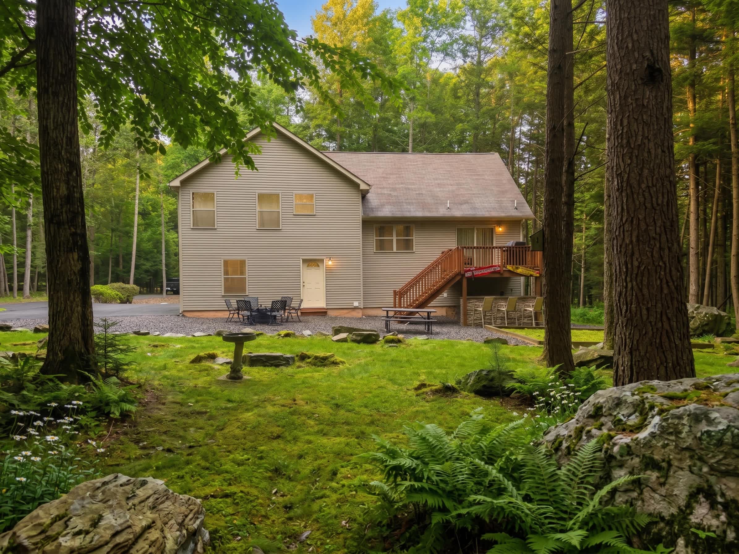 Pocono Woodland Getaway | Fire Pit | Deck