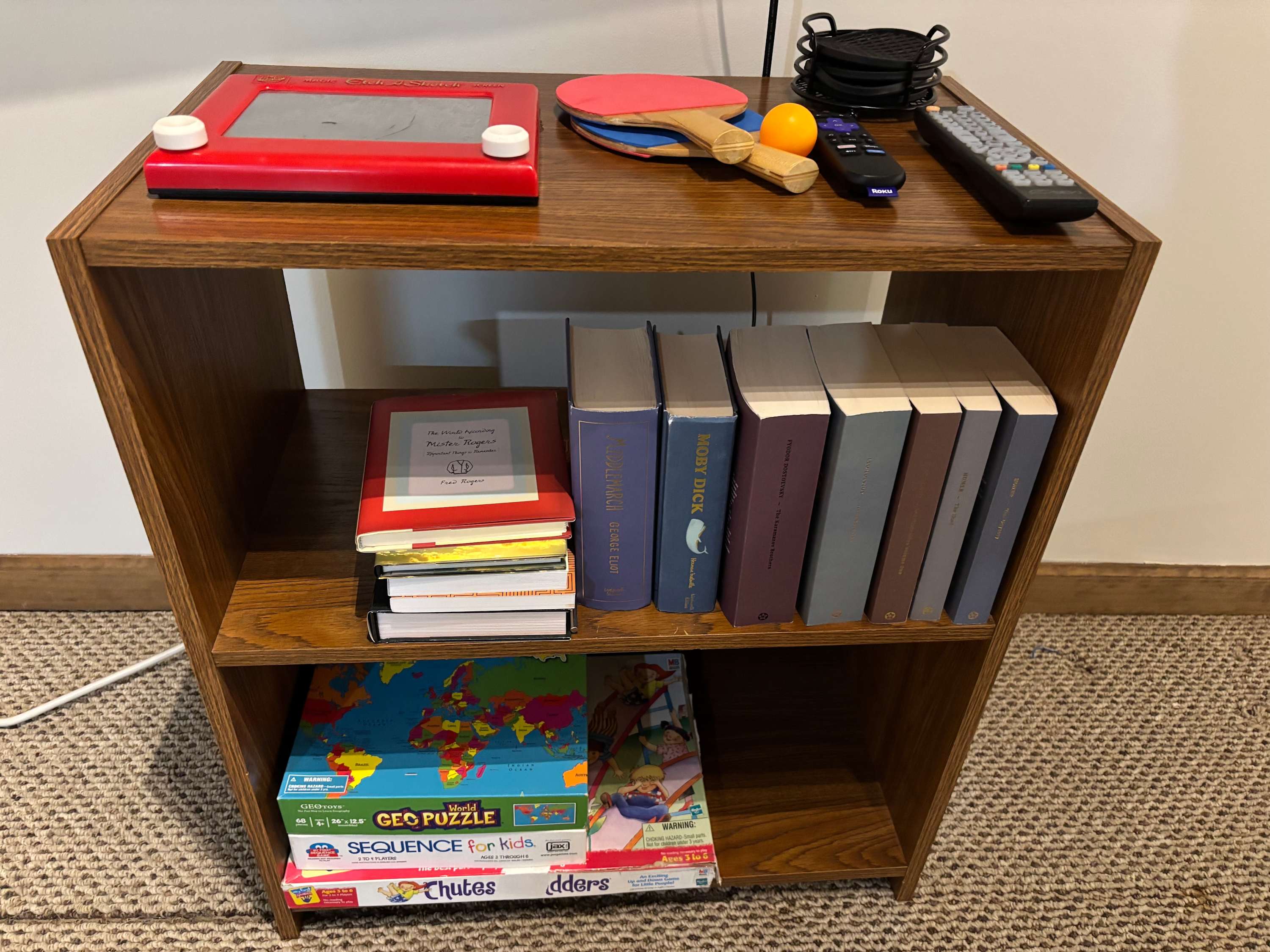 Games, books, puzzles for added fun
