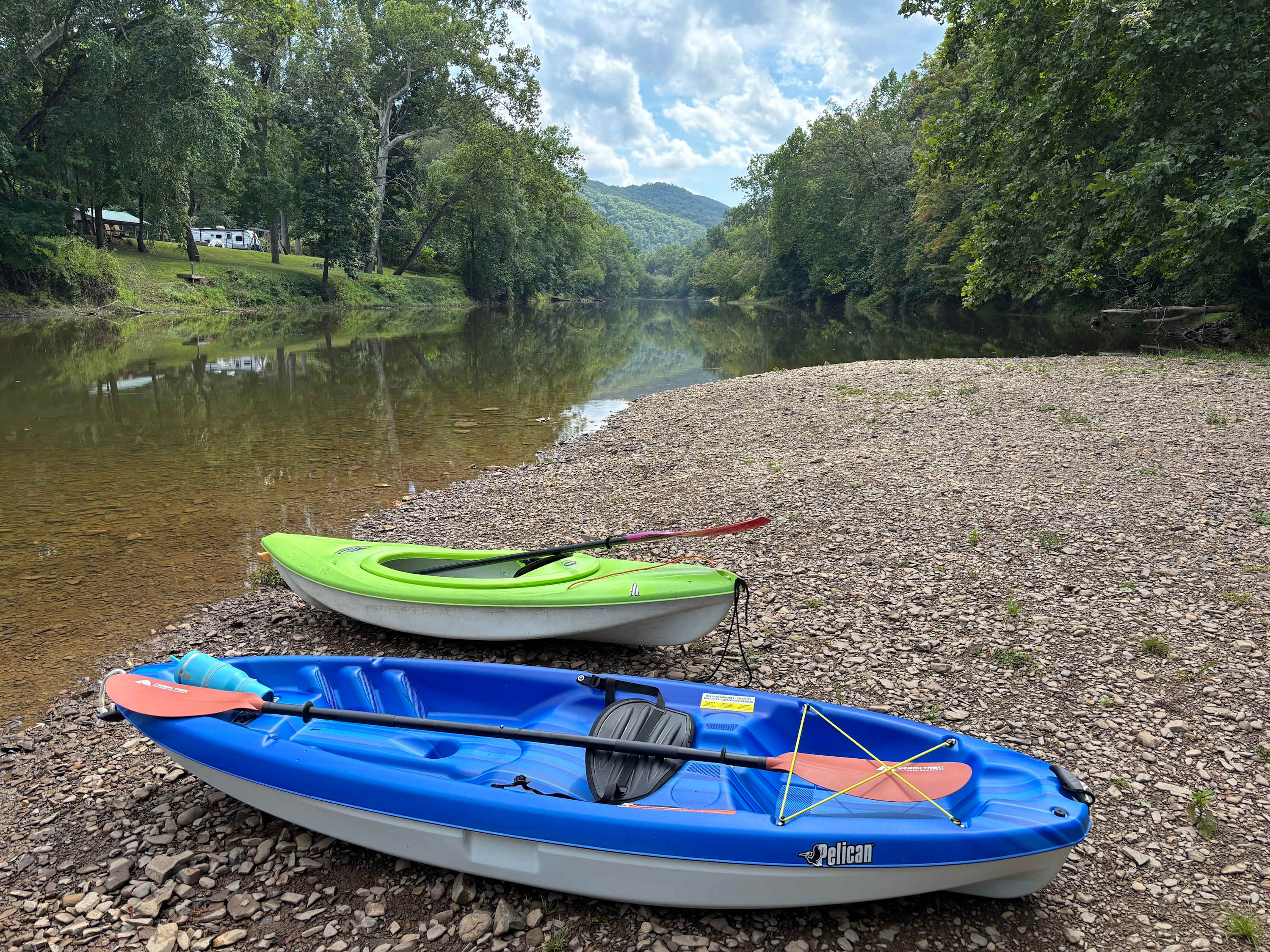 2 Kayaks for exploring the river