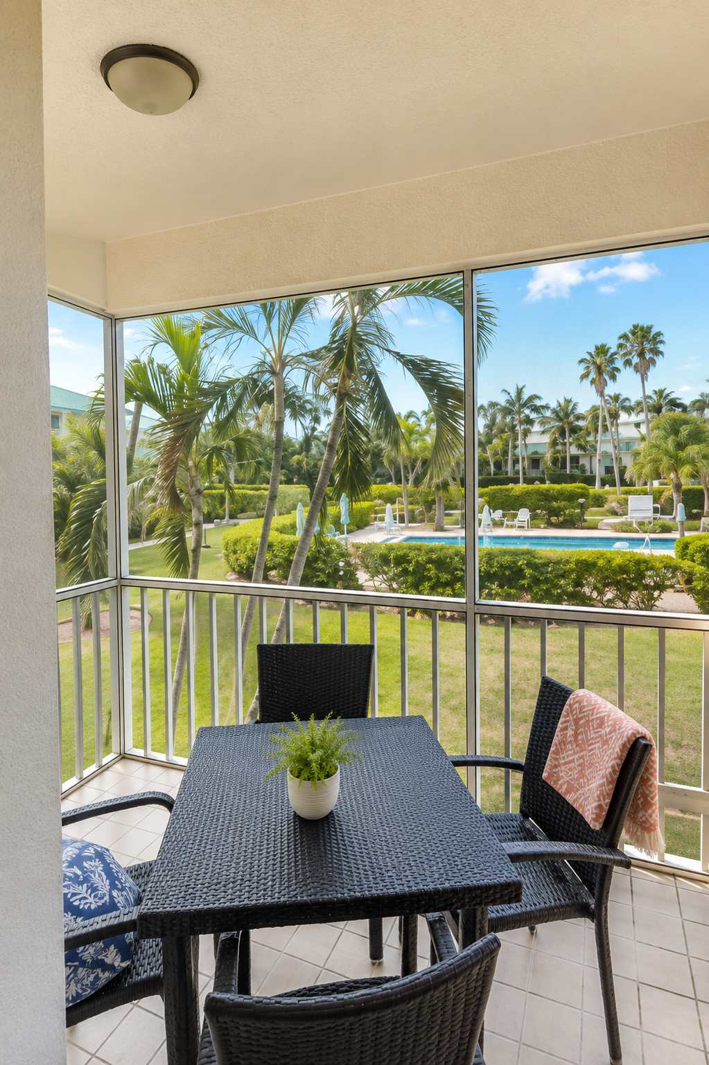 Balcony seating for morning coffees or afternoon cocktails