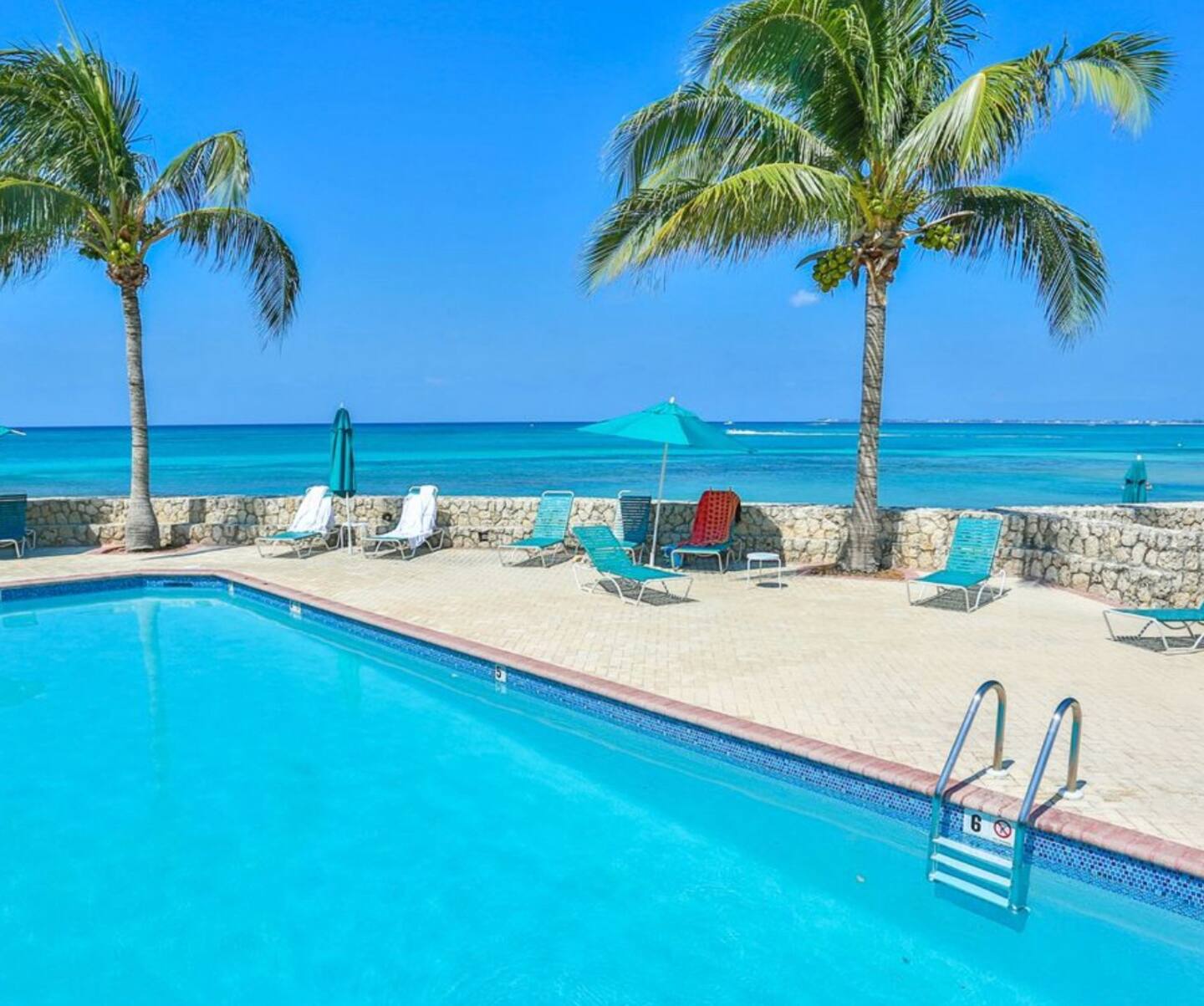 Swimming pool by the beach