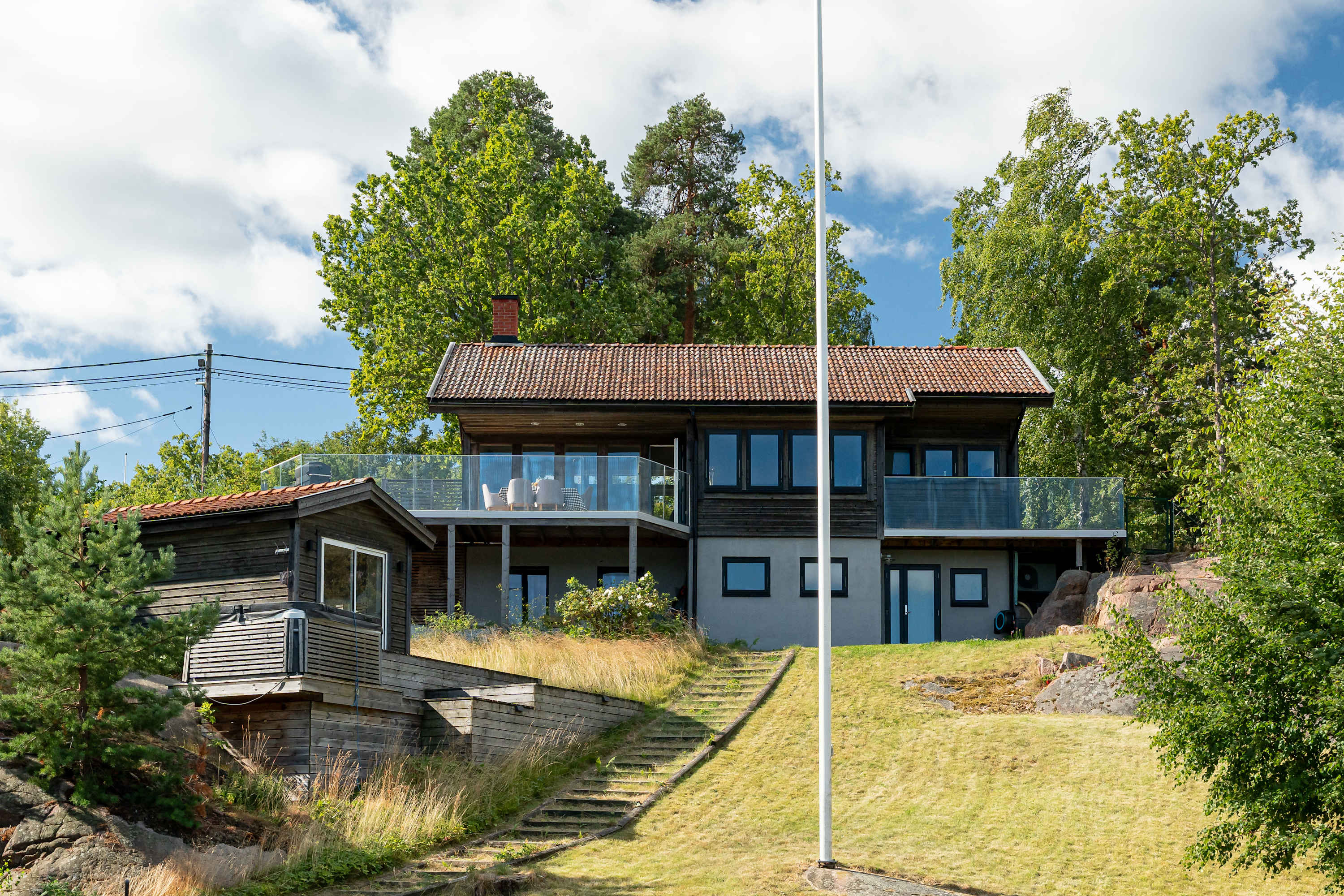 Tranholmen Villa with Dock & Water Views