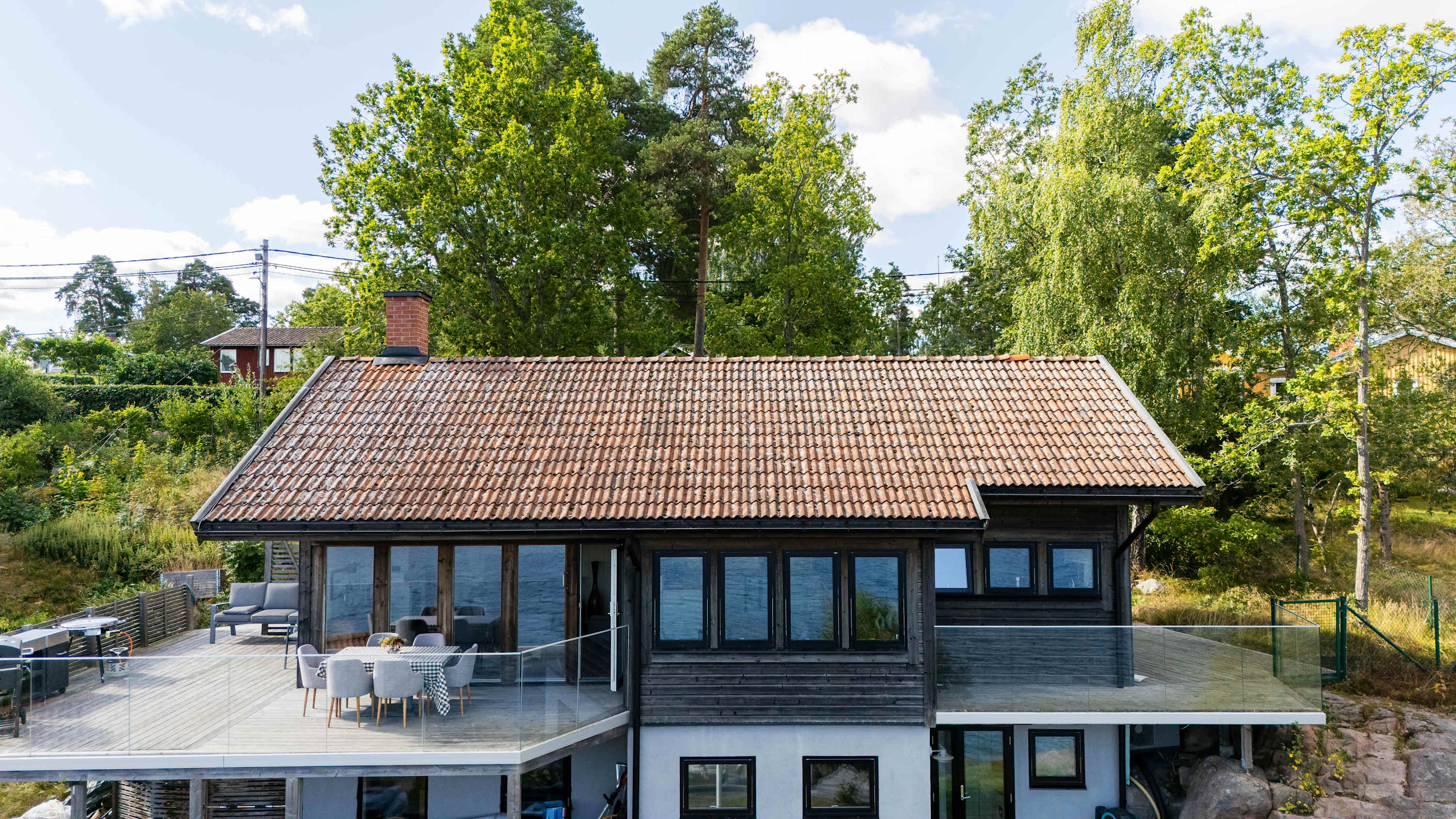 Tranholmen Villa with Dock & Water Views