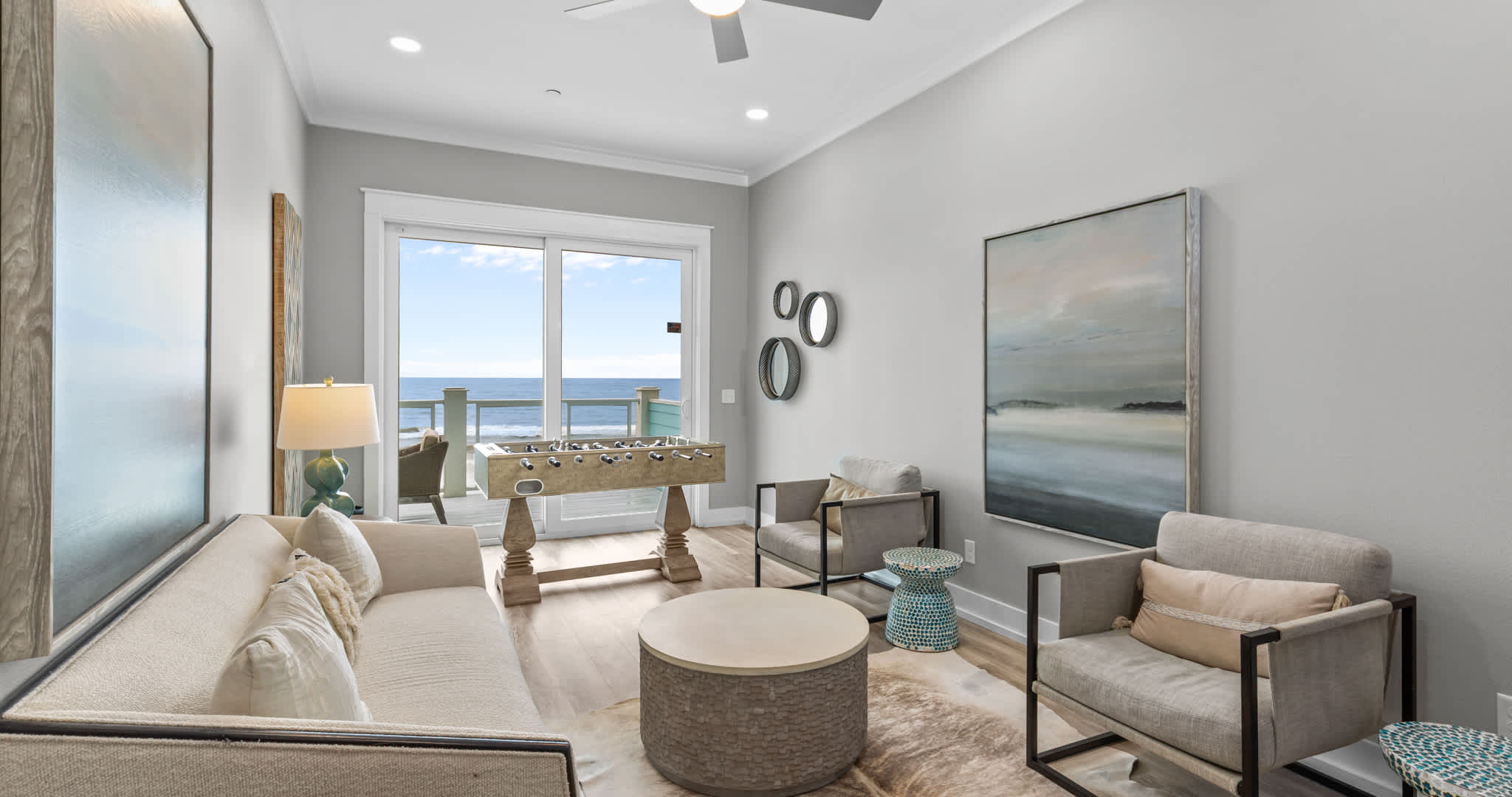 The third-floor living space is ideal for movie & game nights​