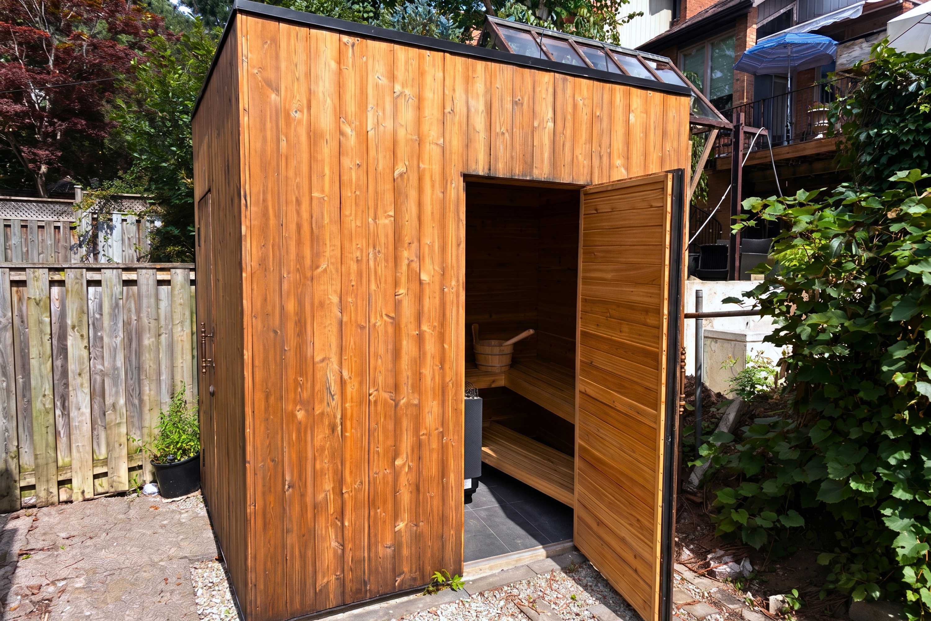 Elevate your wellness stay with an exclusive outdoor sauna session just steps away