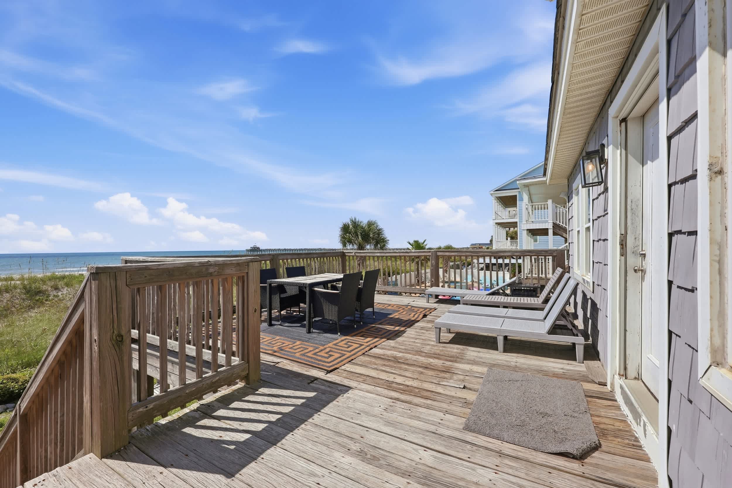 Direct Oceanfront House Ocean and Pier Views