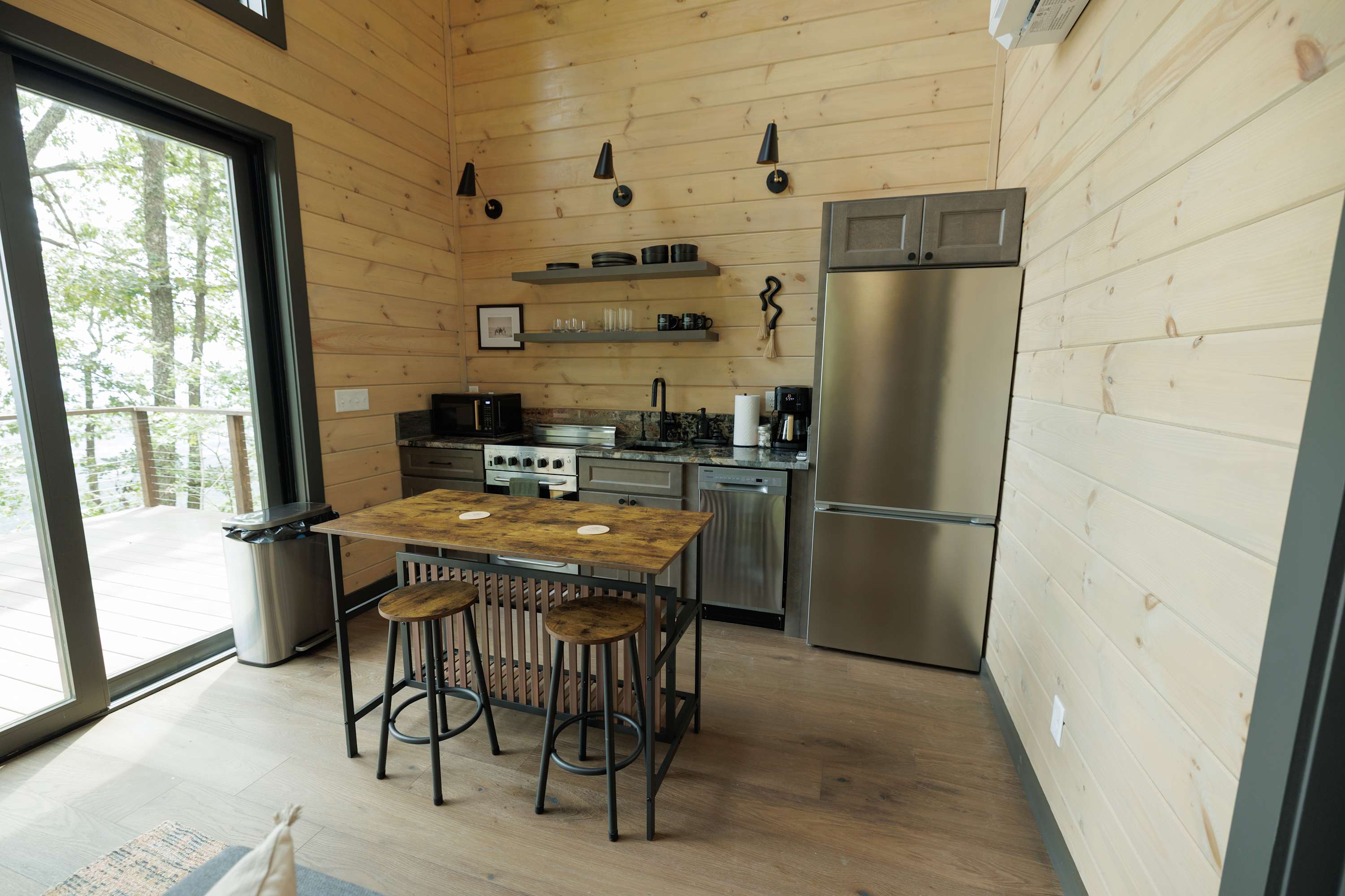 Modern kitchen with a spacious island, perfect for preparing meals together.
