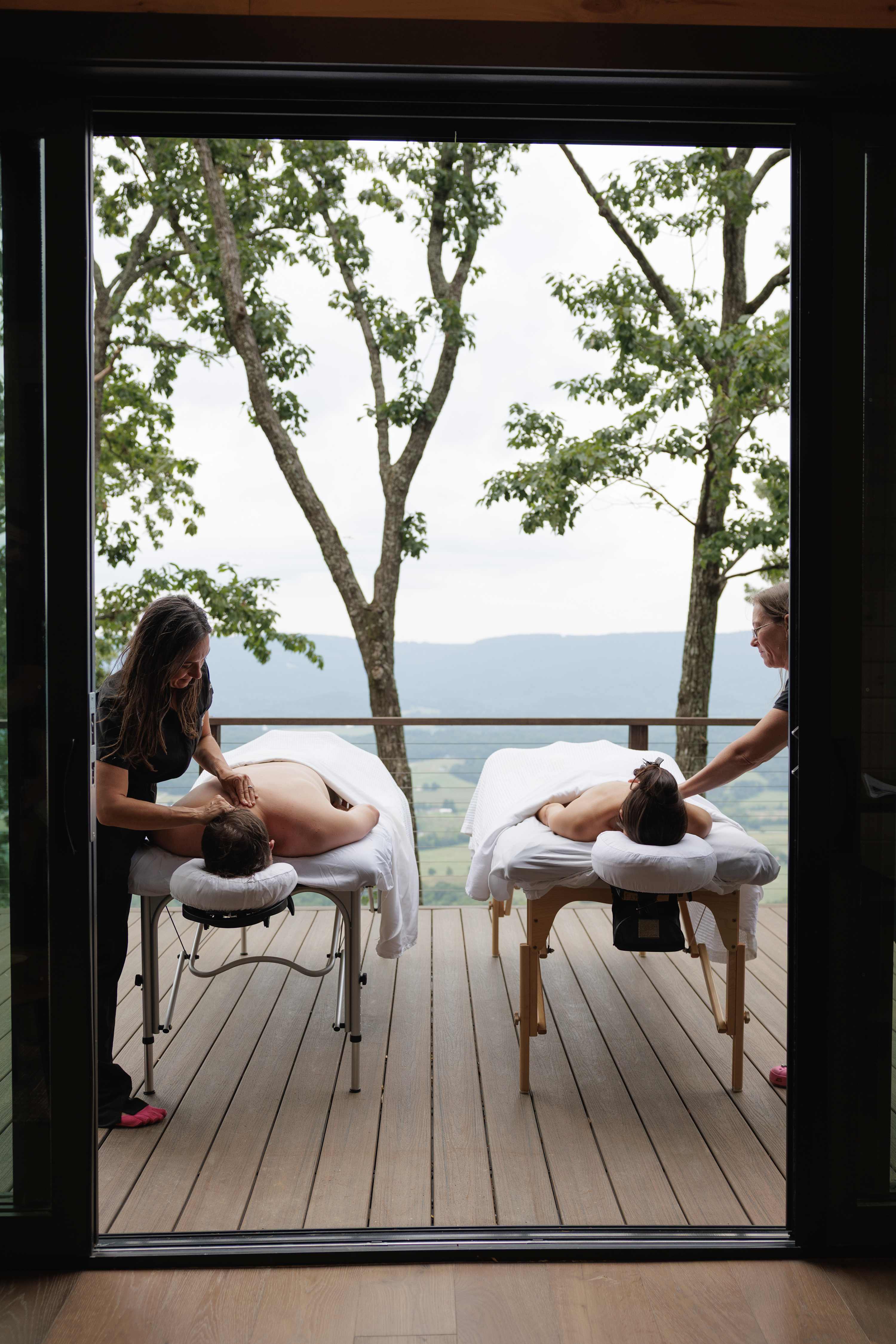 Indulge in a soothing massage while surrounded by the mountains.