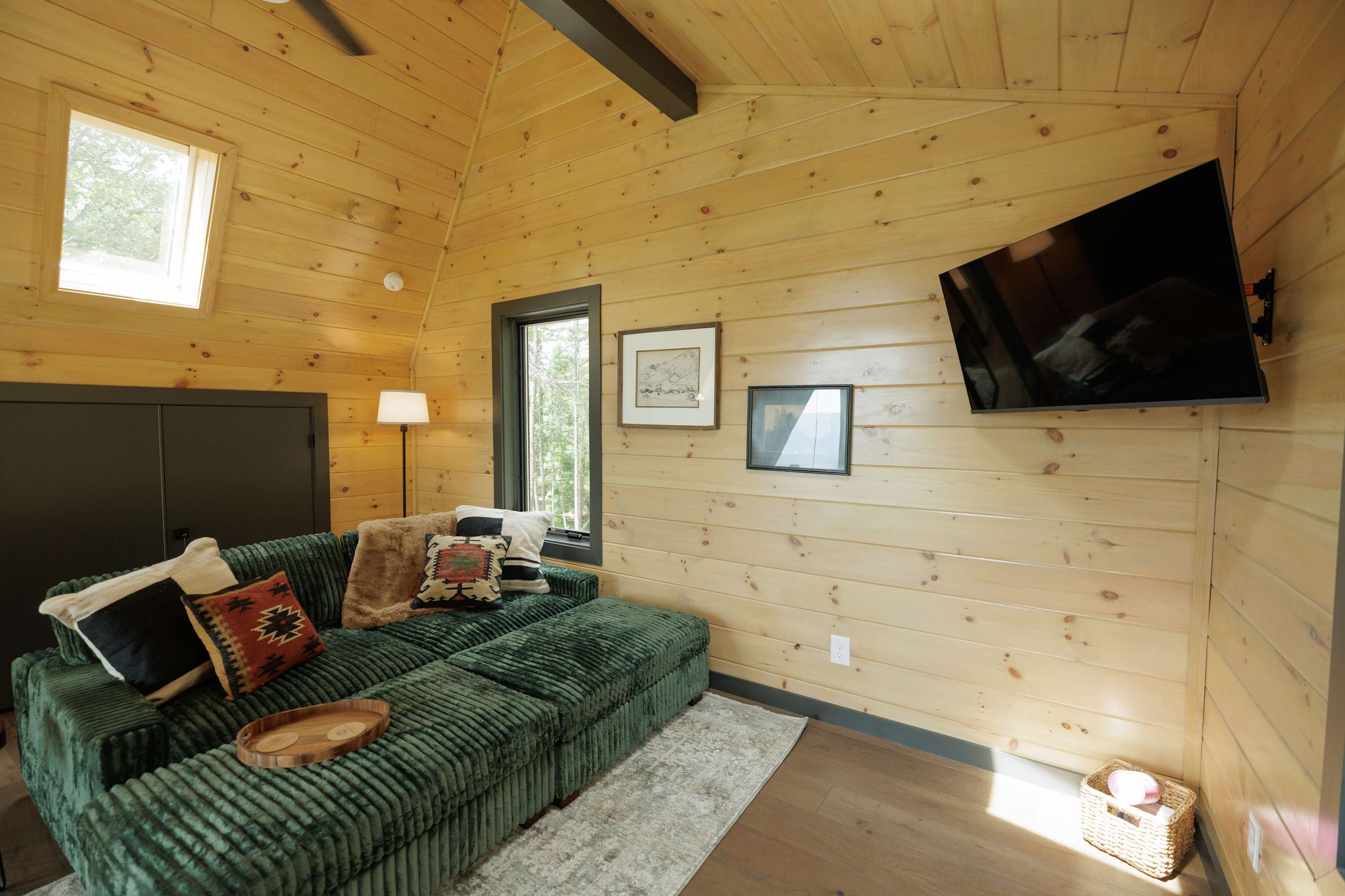 Cozy up with a blanket and enjoy your favorite show.