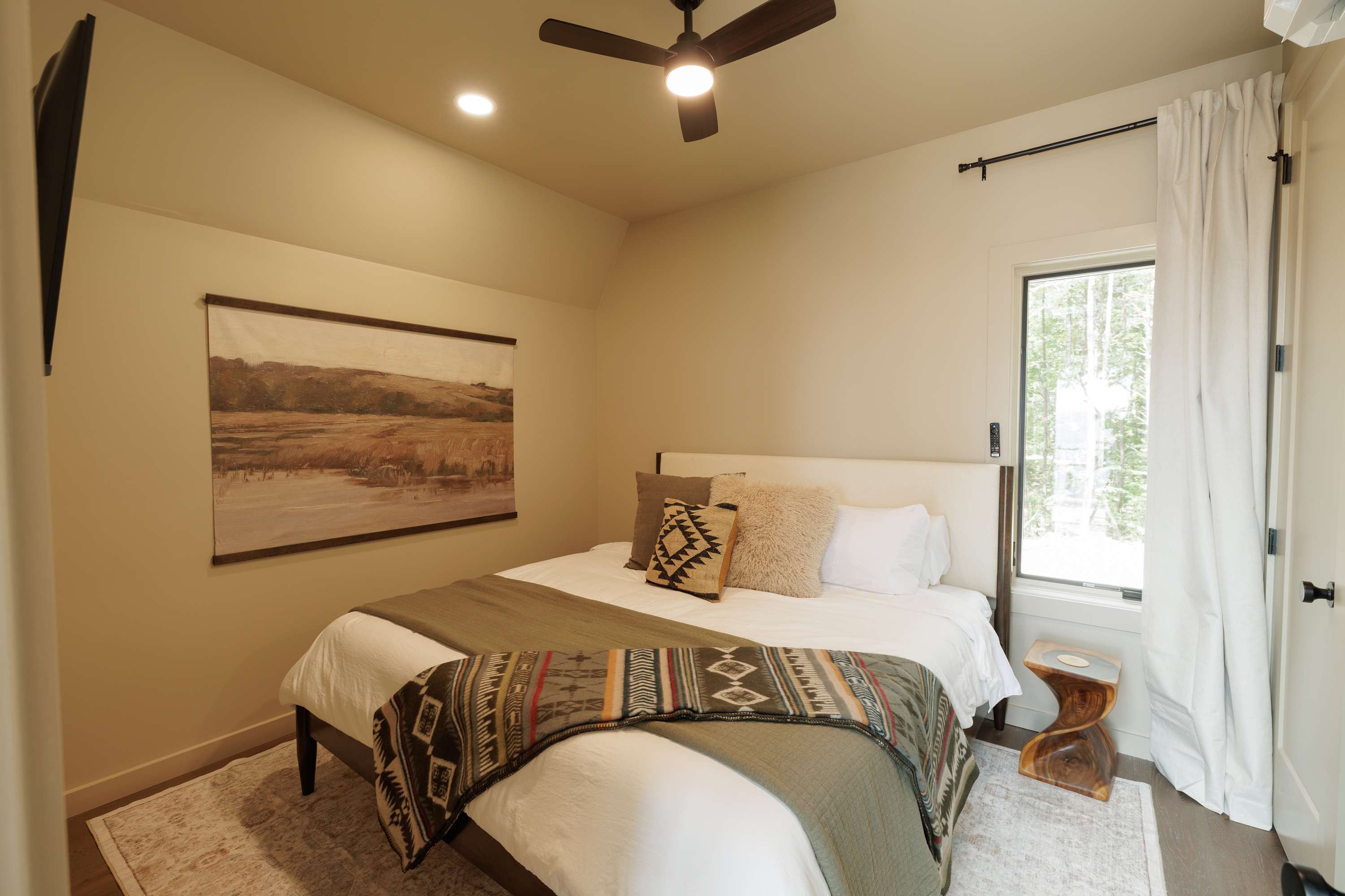 A different view of the relaxing bedroom space.