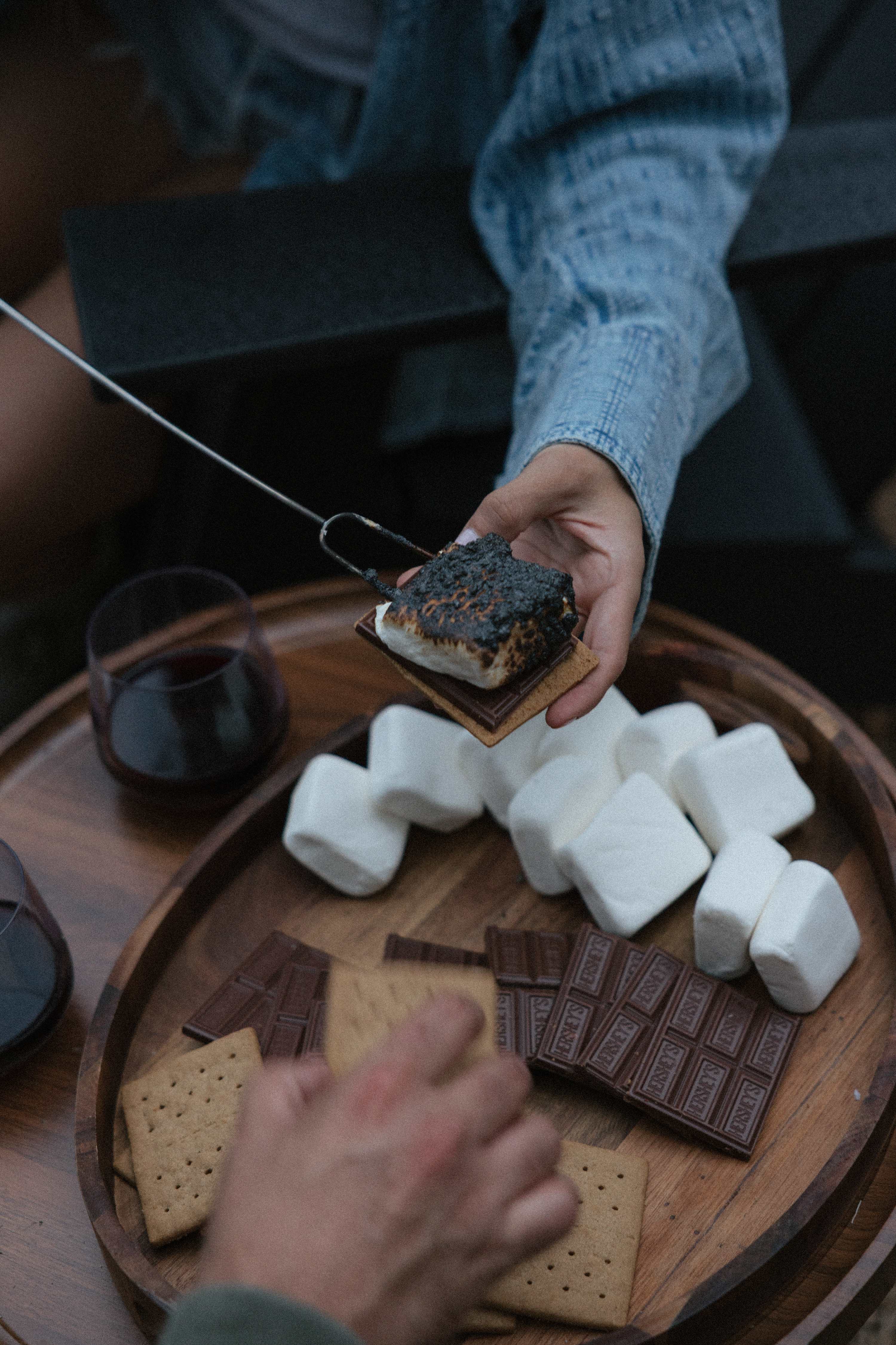 Make sweet memories with s’mores by the fire.