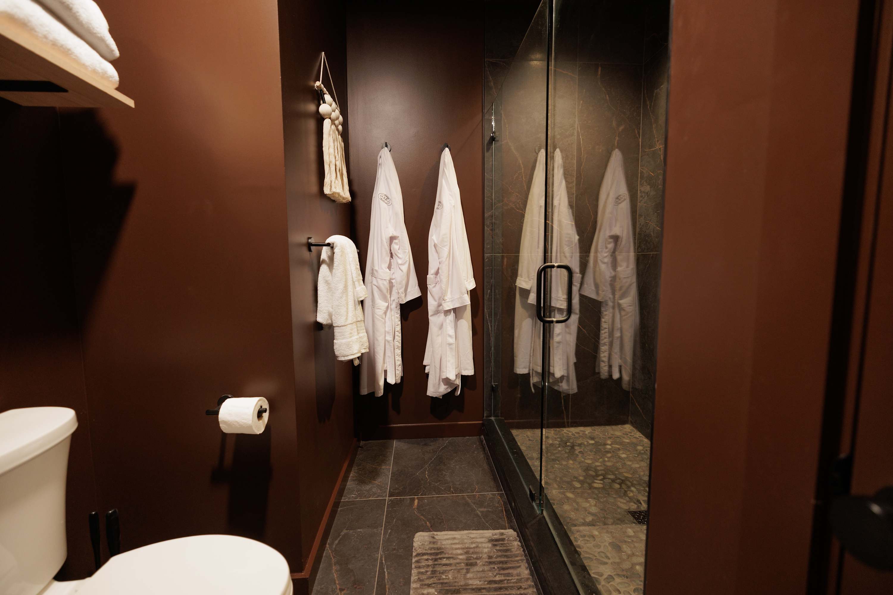 Fresh linens and cozy robes for your stay.