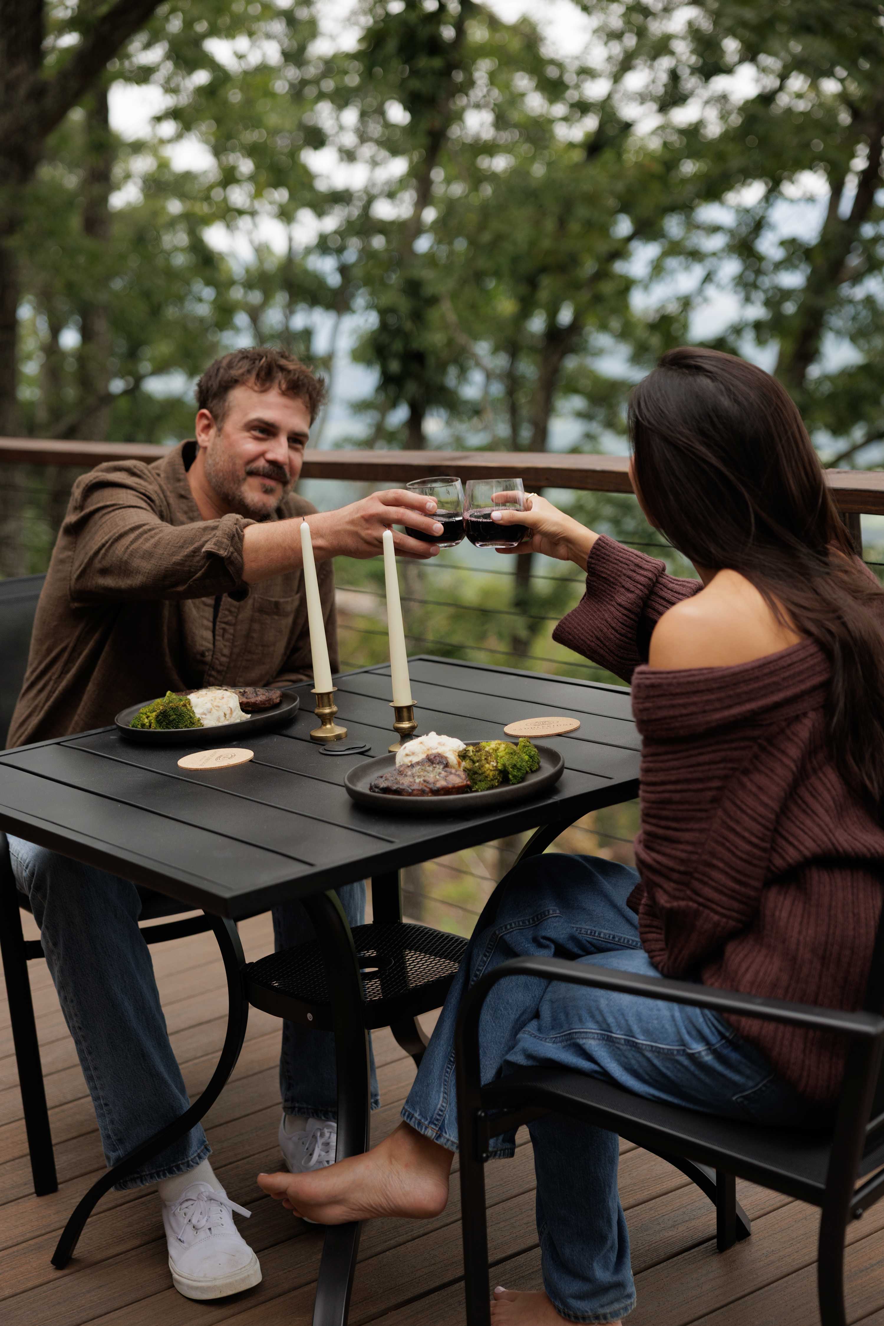 Savor good food and great company on the deck.