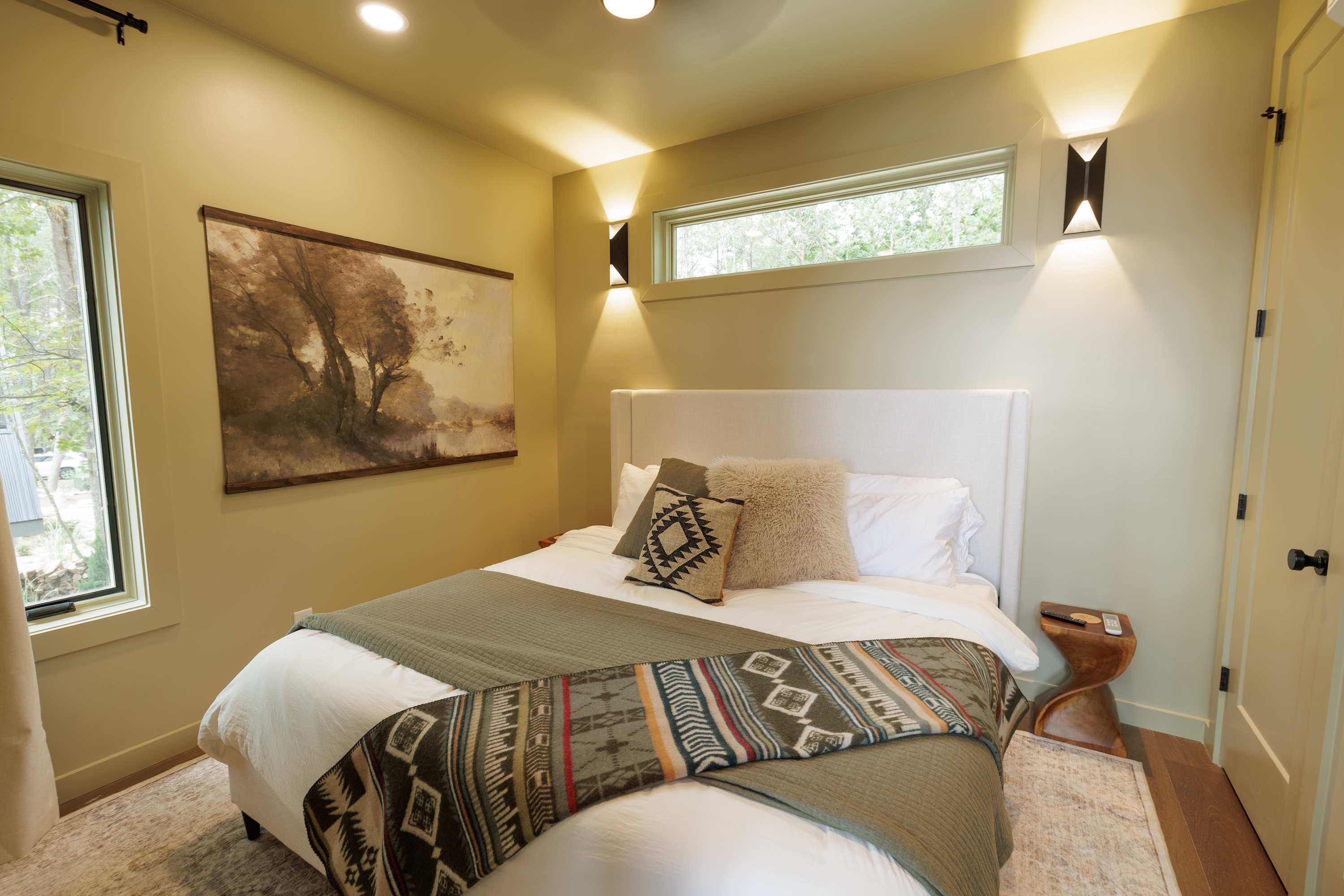A different view of the relaxing bedroom space.