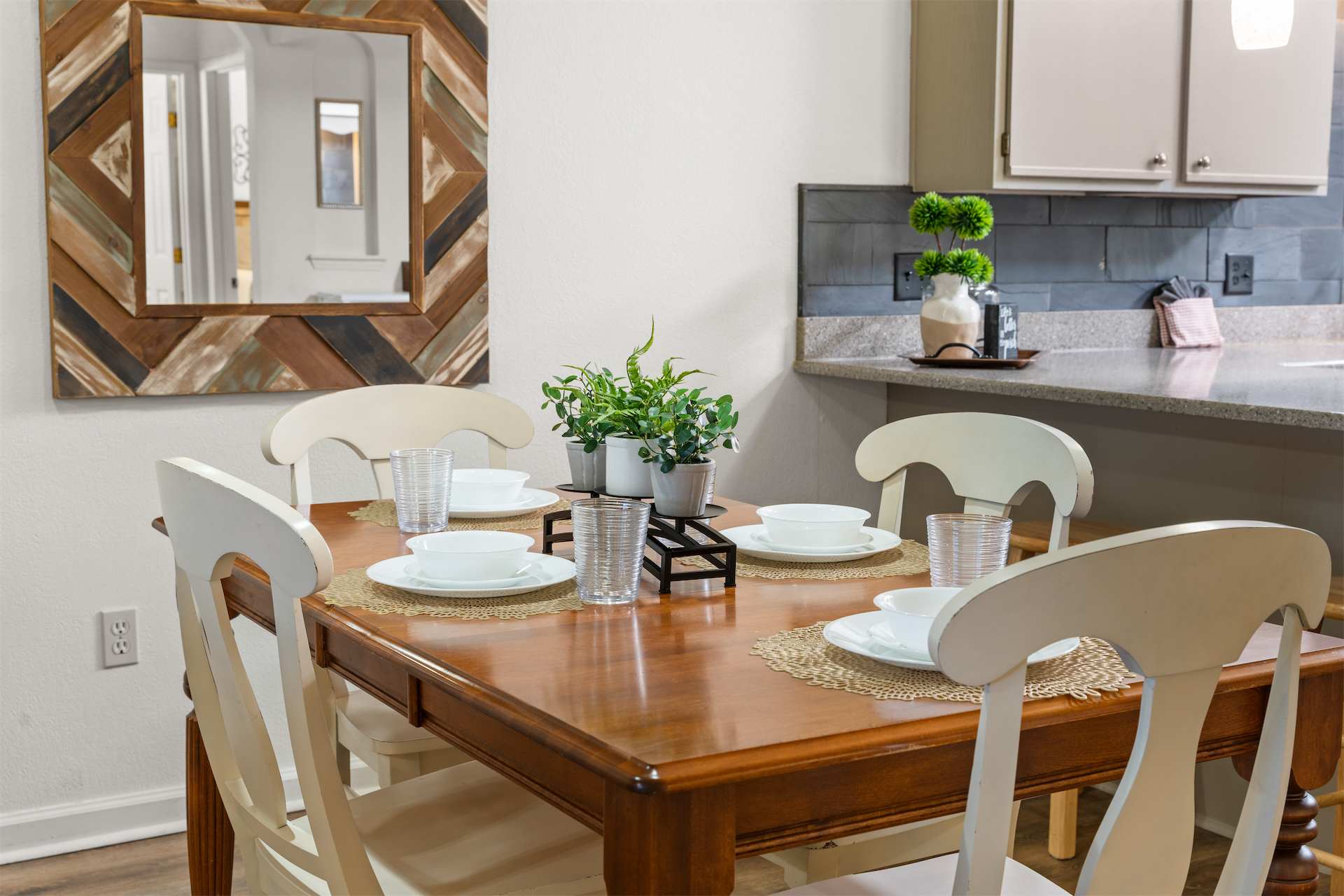 Make mealtime memories together at the dining table, seating 4​