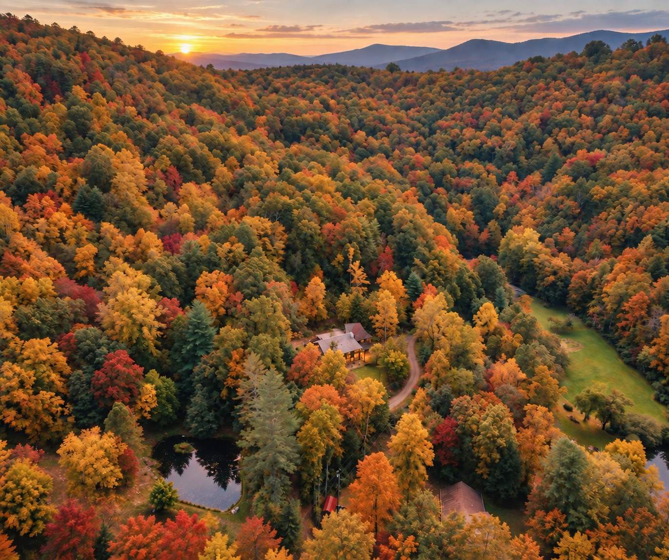 The house nestled on acres of private land, yet only 10 minutes to downtown Asheville