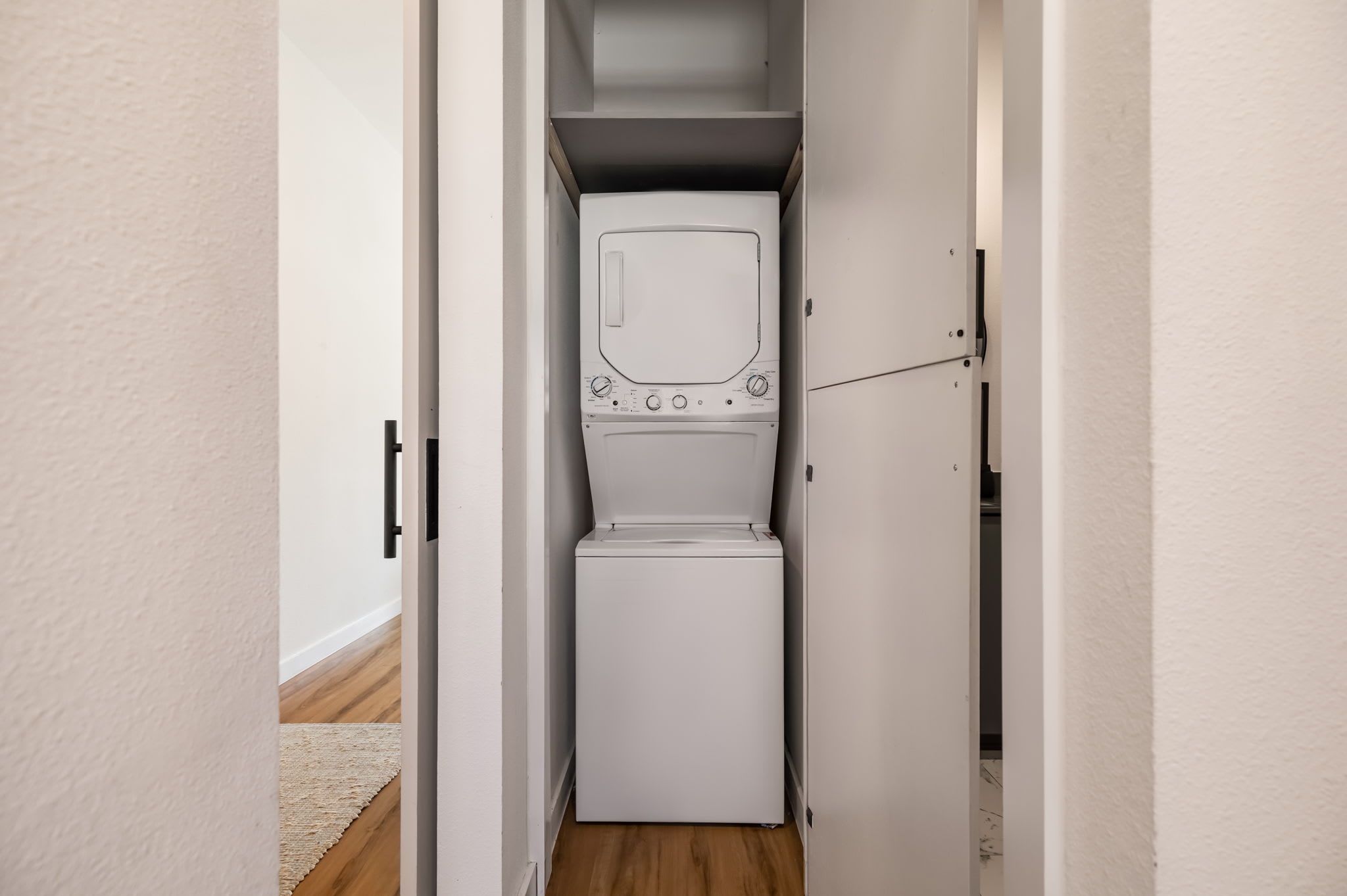 Stacked washer and dryer