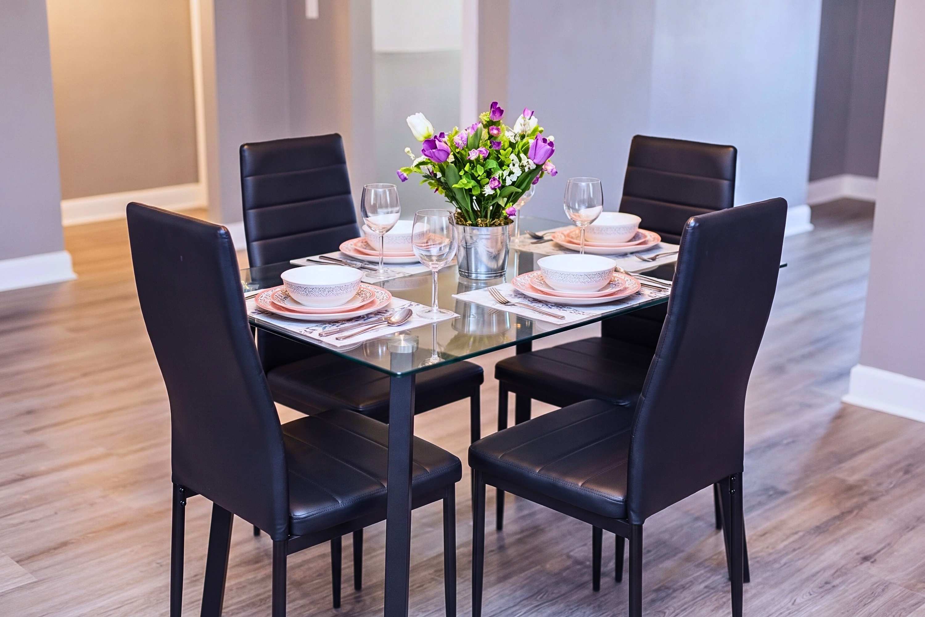 Cozy dining for four, perfect for shared meals and moments