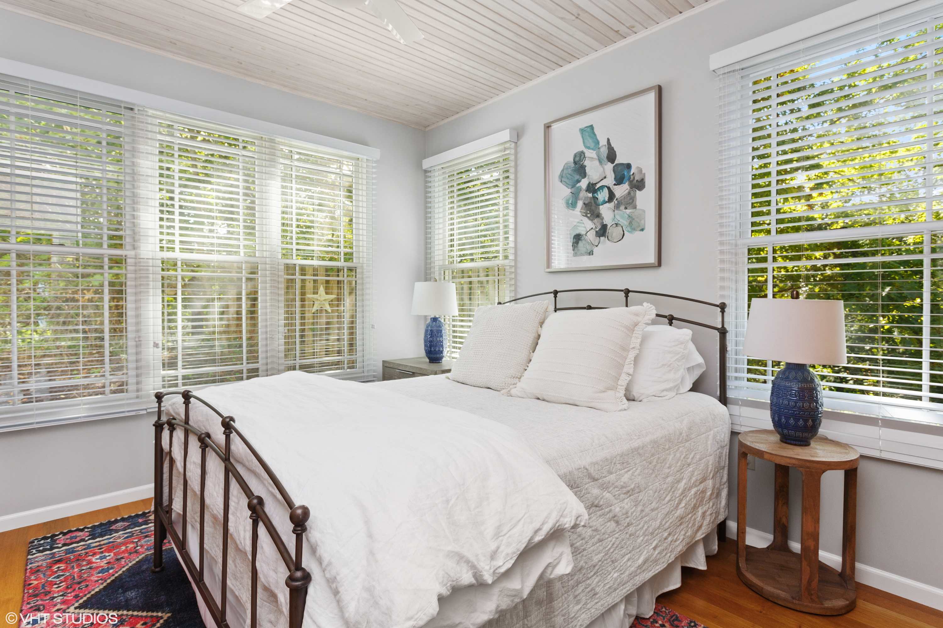 Bedroom 1 is on the main level & has a king size bed.