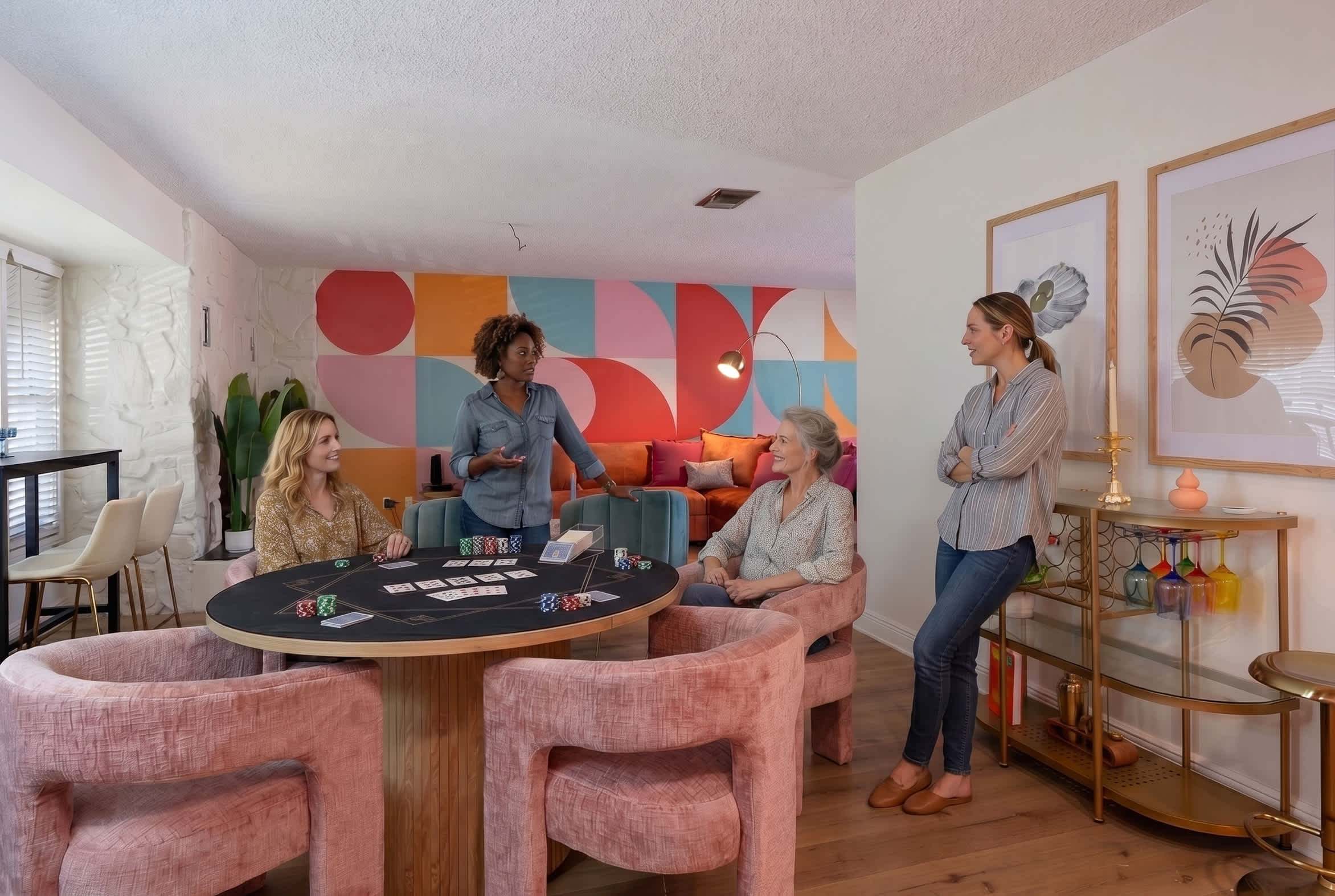 Colorful 4BR Escape w/ Pool, Game Room & Fire Pit