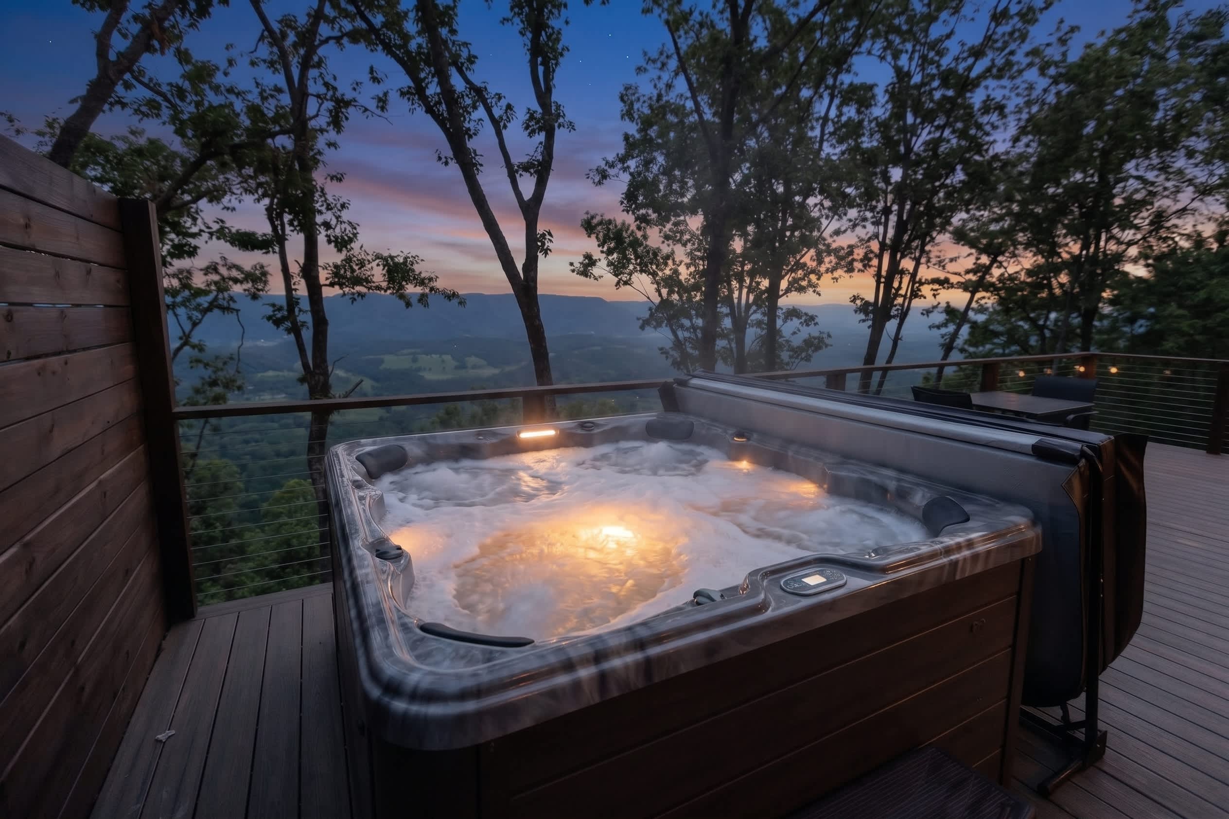 Our Private Valley View Hot Tub