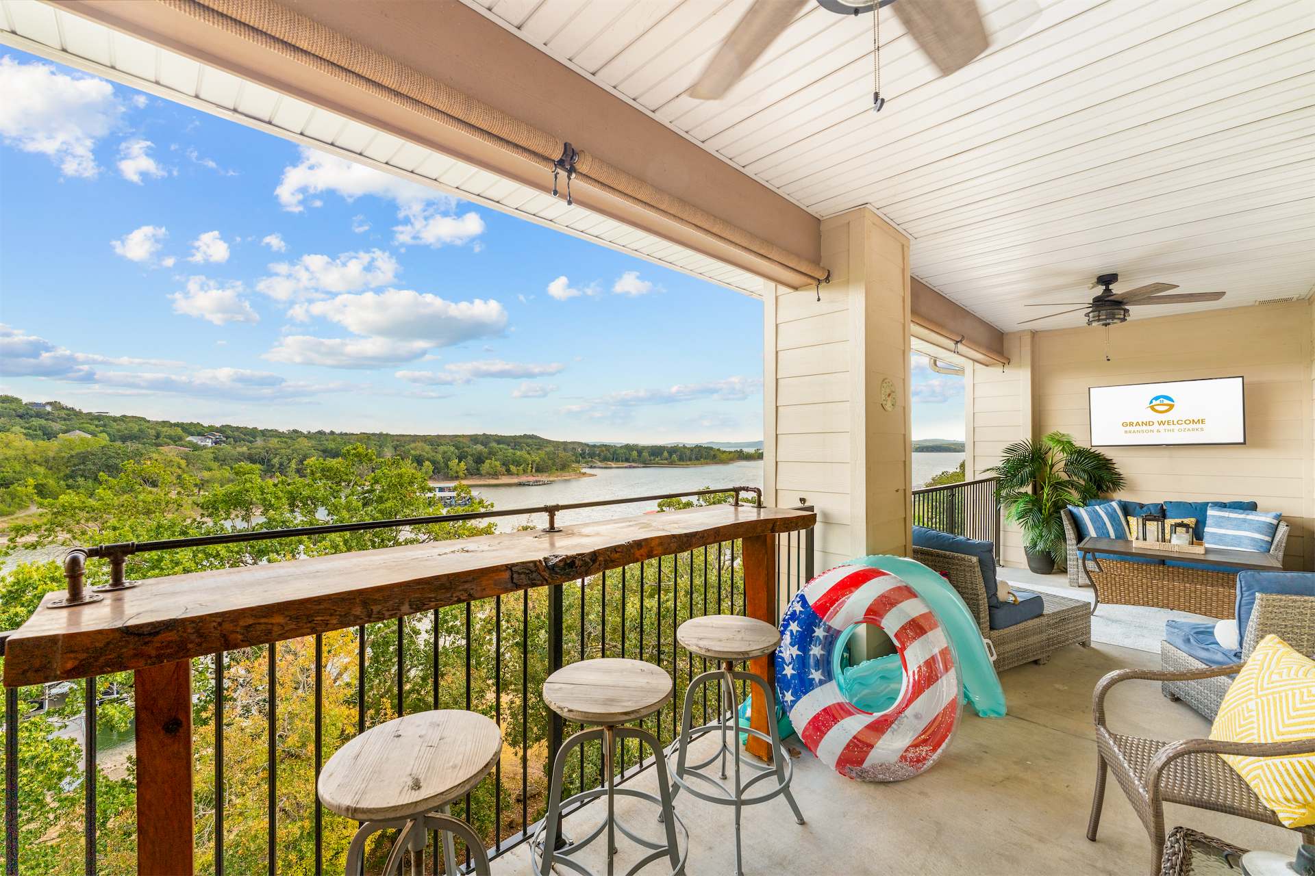 Unwind or dine alfresco with gorgeous views on the balcony​