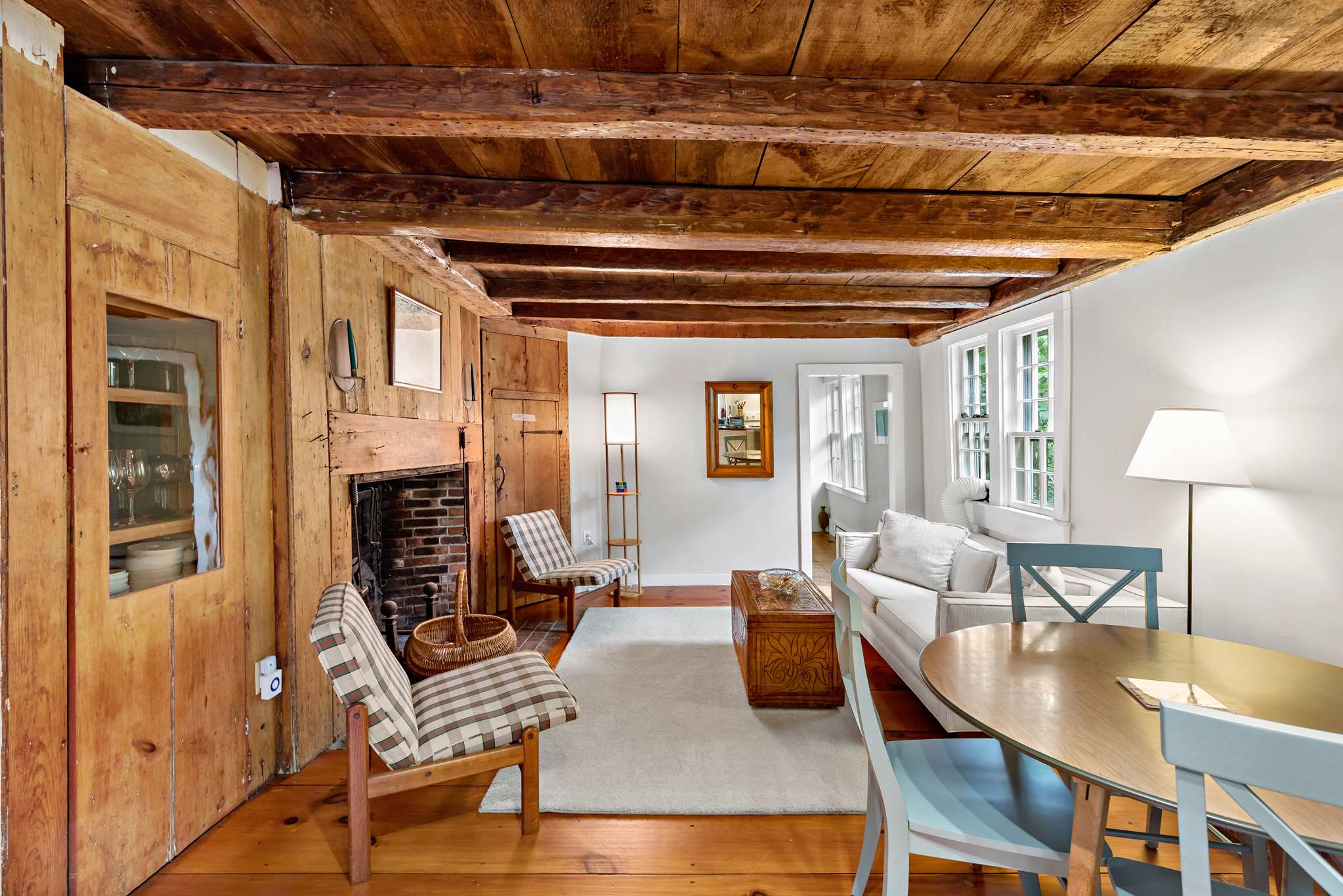 Relax before dinner in this cozy space.