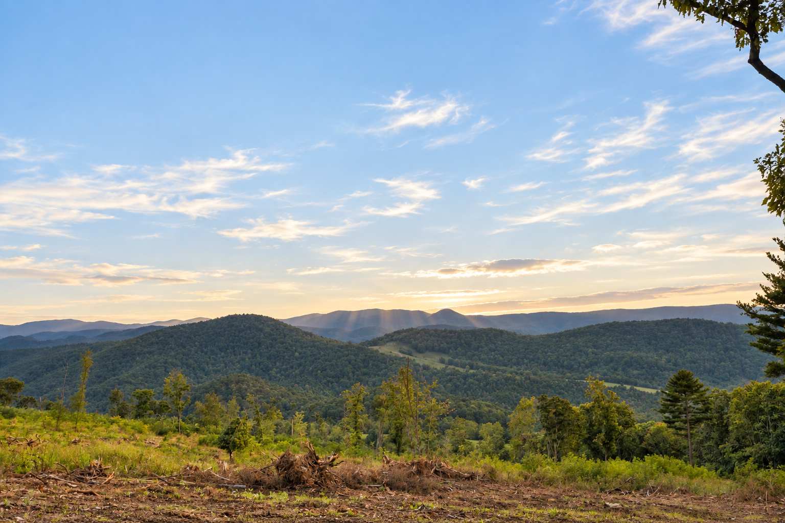 Perched atop a wide-open mountain knob on 26 private acres, this 3-bedroom Franklin retreat pairs panoramic views and unforgettable West Virginia sunsets with easy access to some of the Potomac Highlands’ best adventures.
