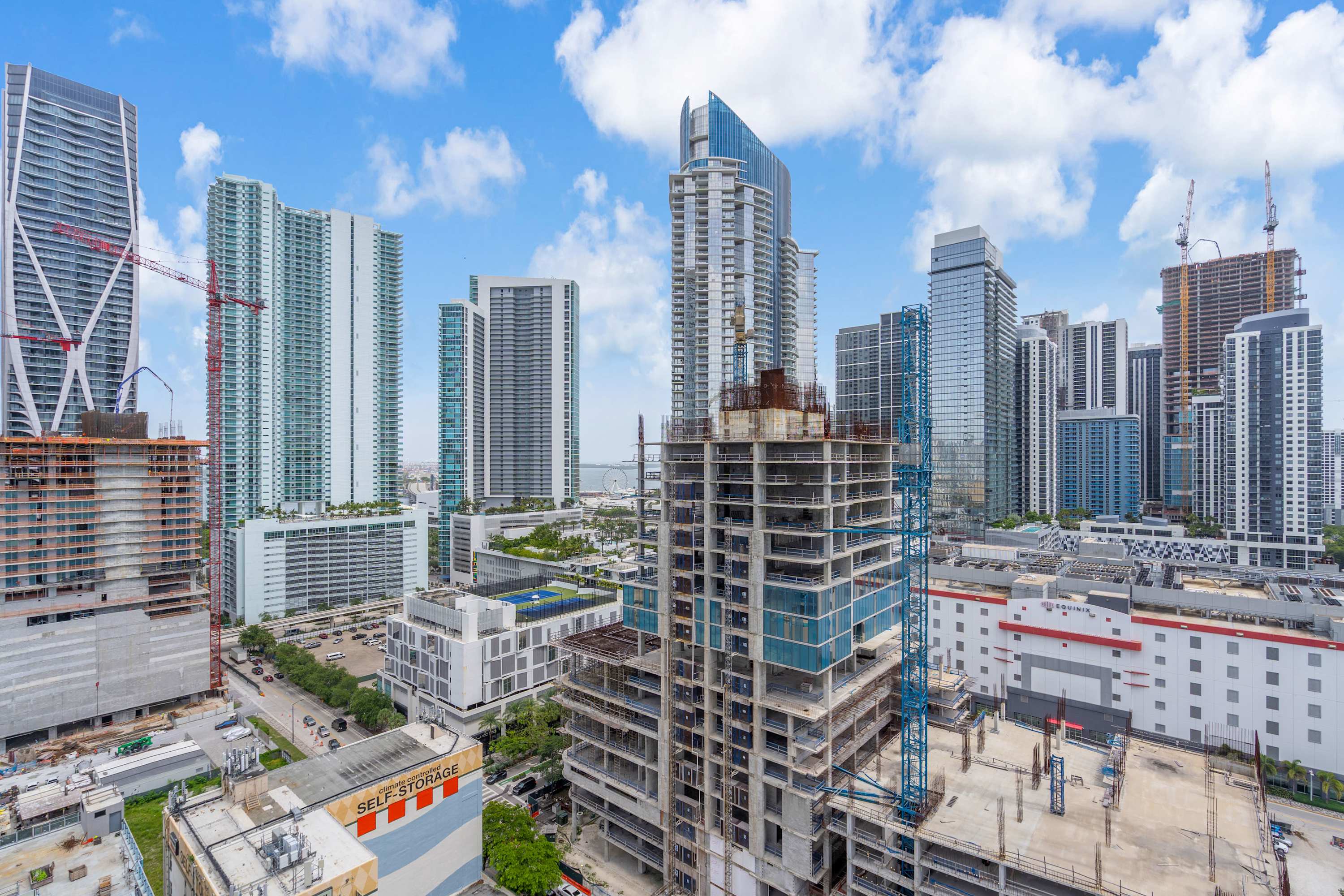 The floor-to-ceiling windows are ideal for taking in the city skyline views​