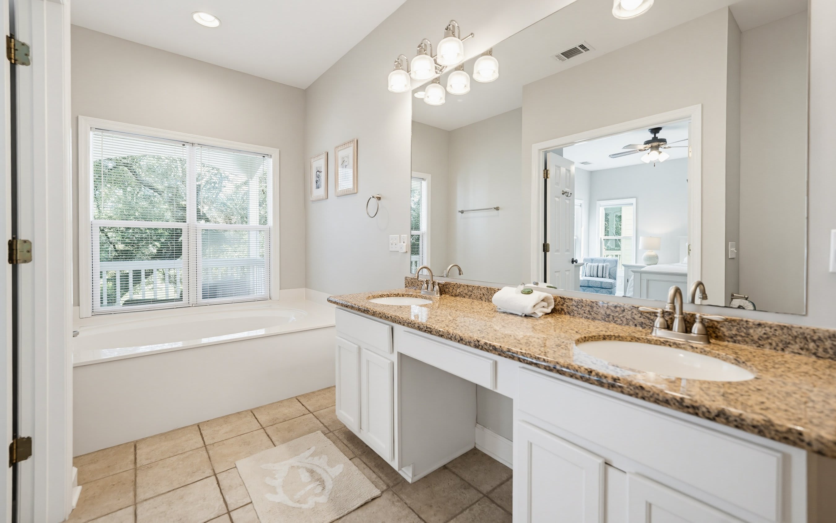 Primary En Suite Bathroom with Shower and Separate Tub