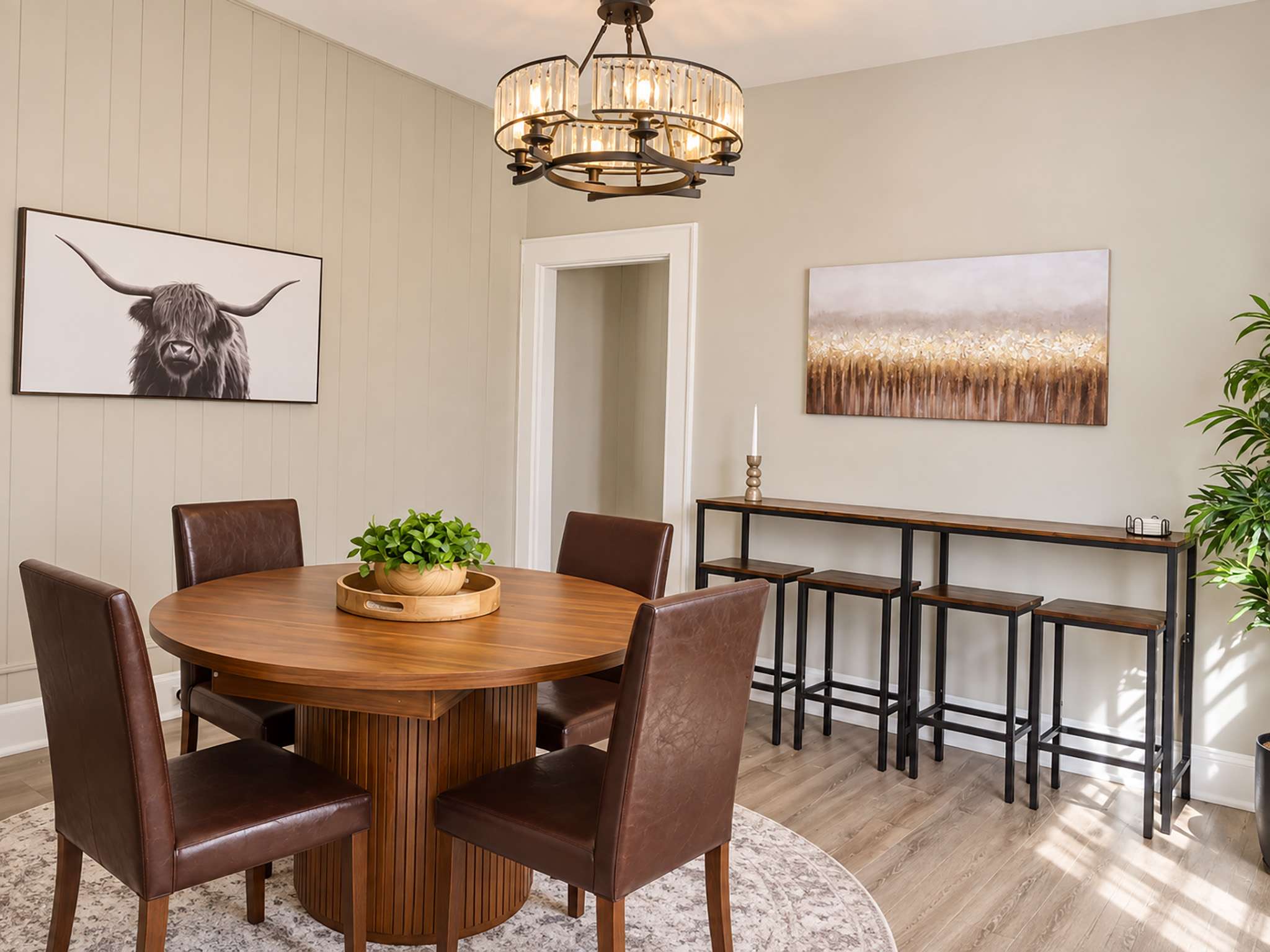 Make mealtime memories together at the dining table, seating 4​