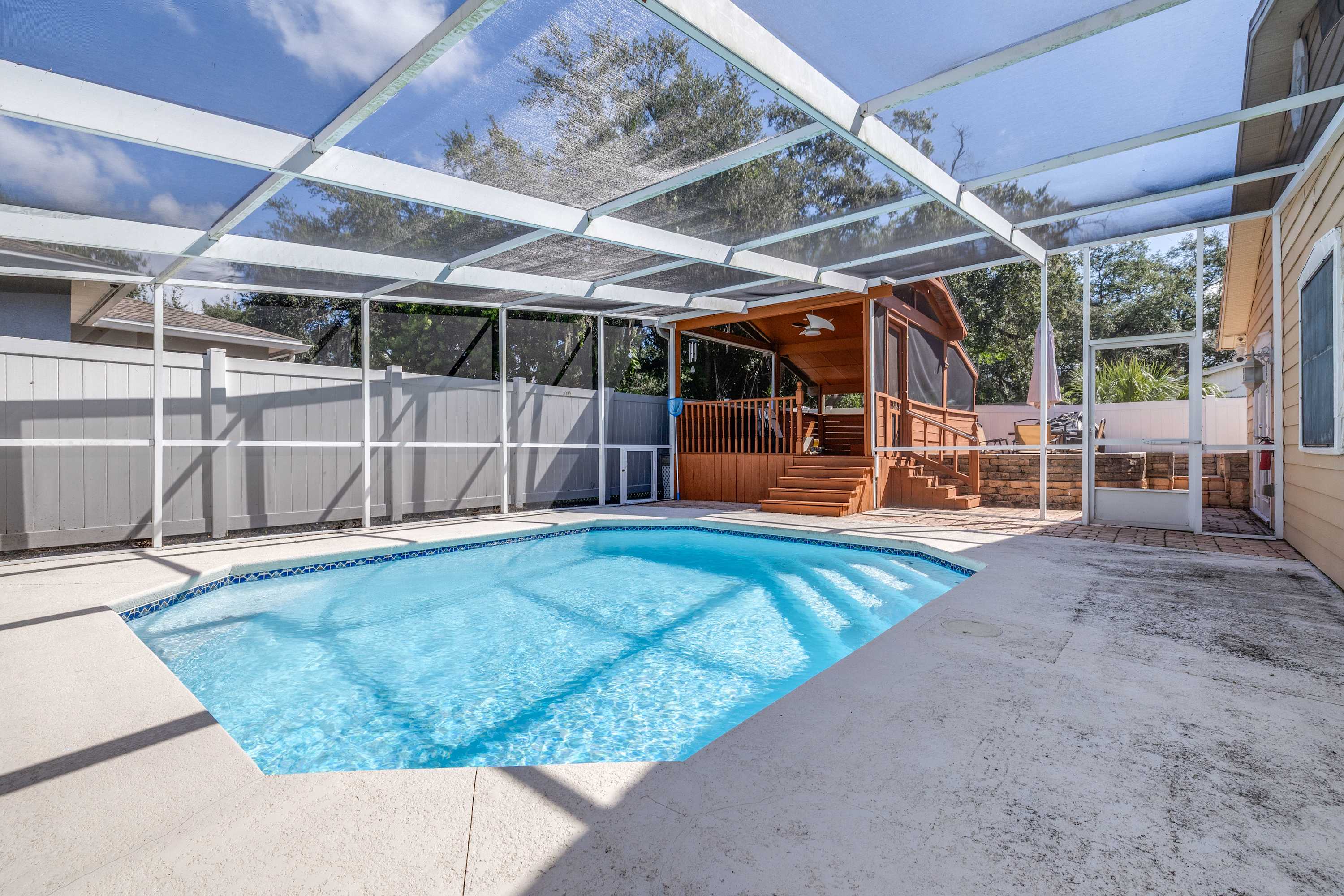 Unwind poolside with your own private backyard pool