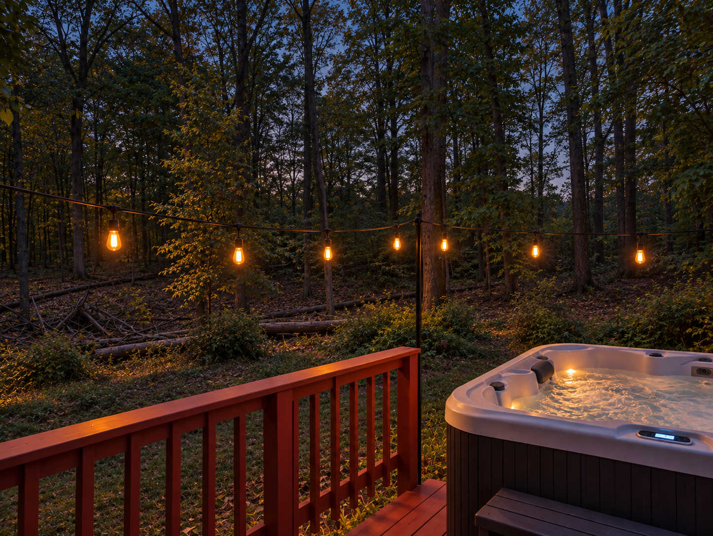 Relax in the hot tub!