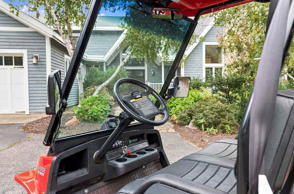 Golf cart is ready for errands and beach days