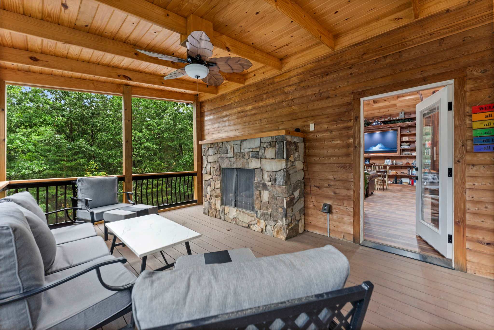 Fireplace is decorative