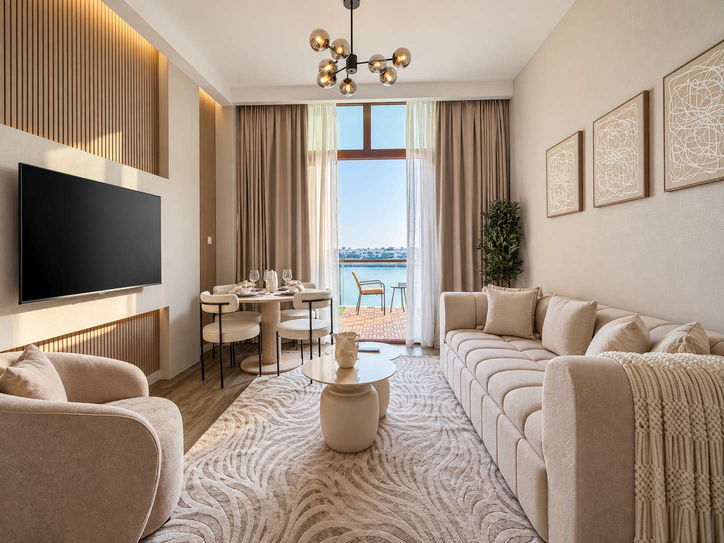 Stunning Sea View Apartment with Pool and Gym in Dubai - Image 4