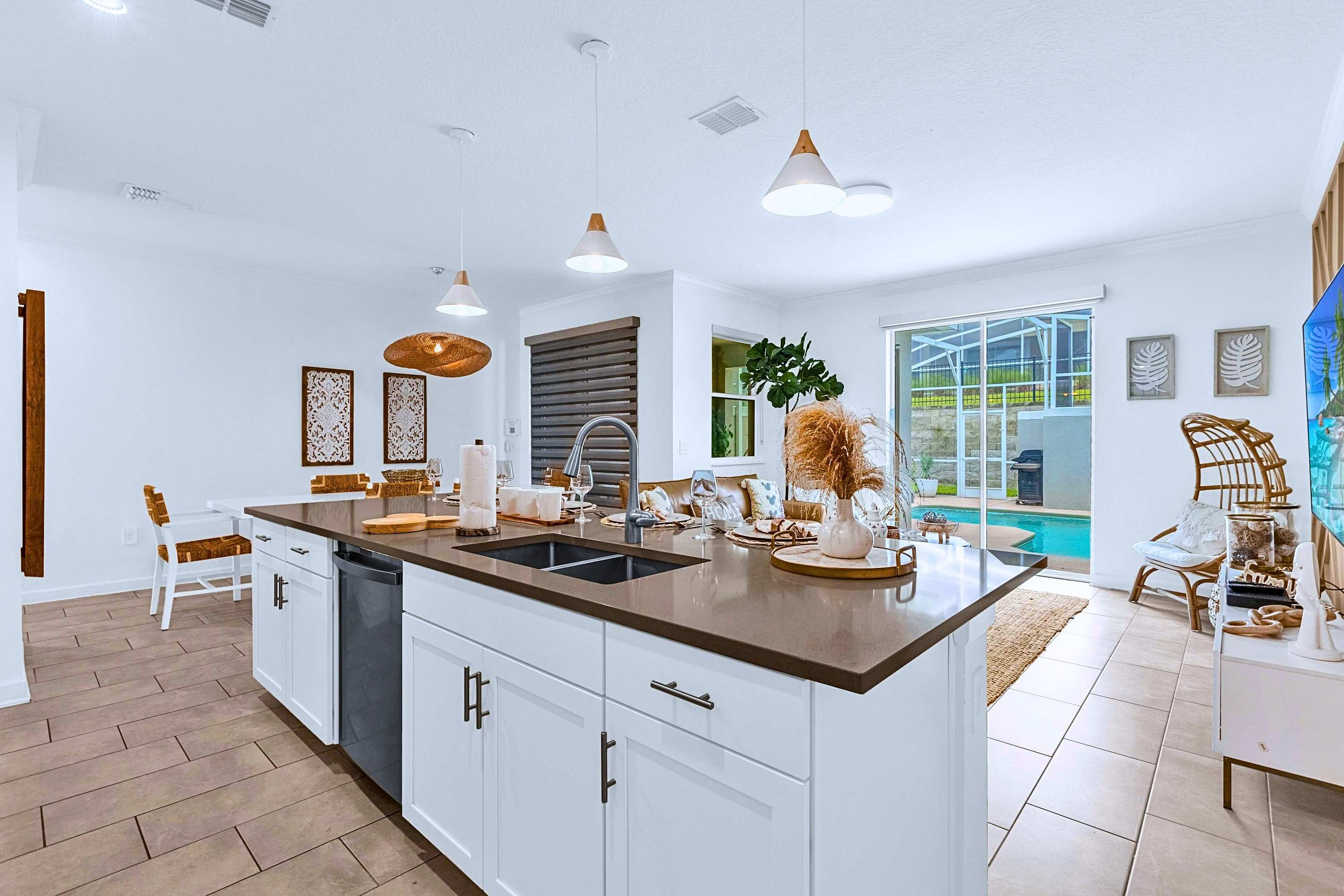 Cook and socialize effortlessly with a kitchen that opens right to the living room.