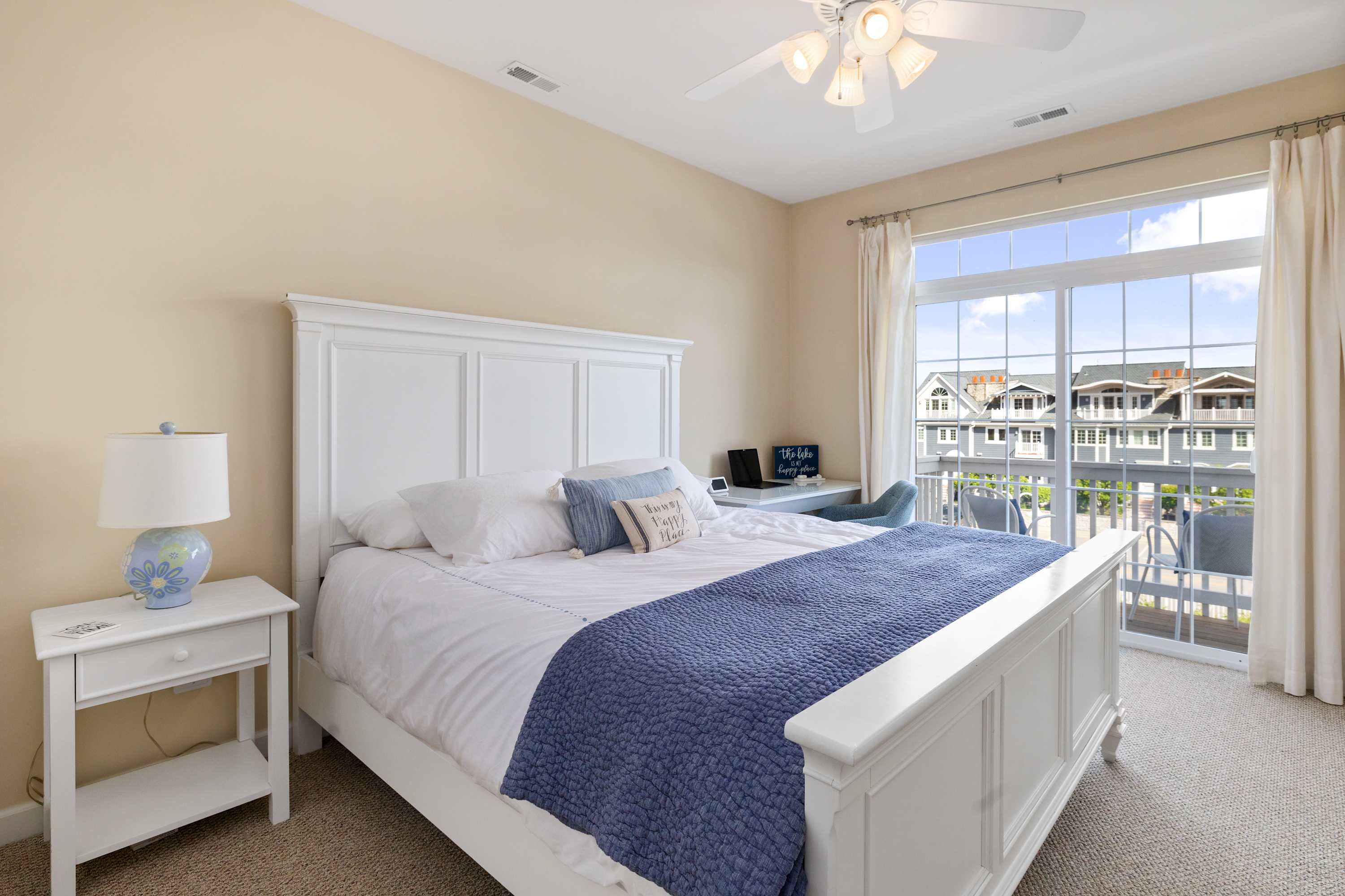 Bedroom 1 is on the 3rd floor and has a king-sized bed.