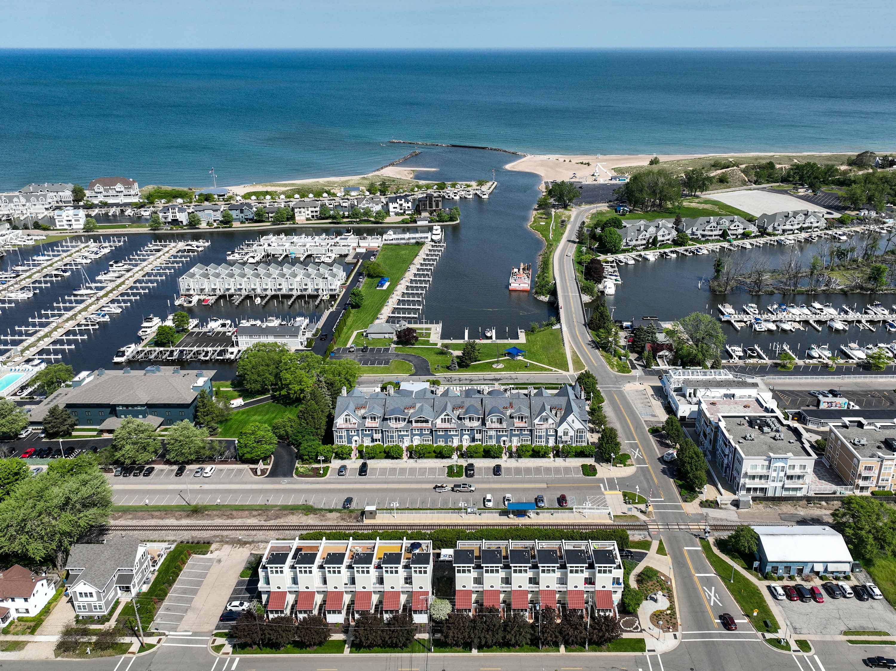 Harbor Country townhome with the beach and marina in easy reach.