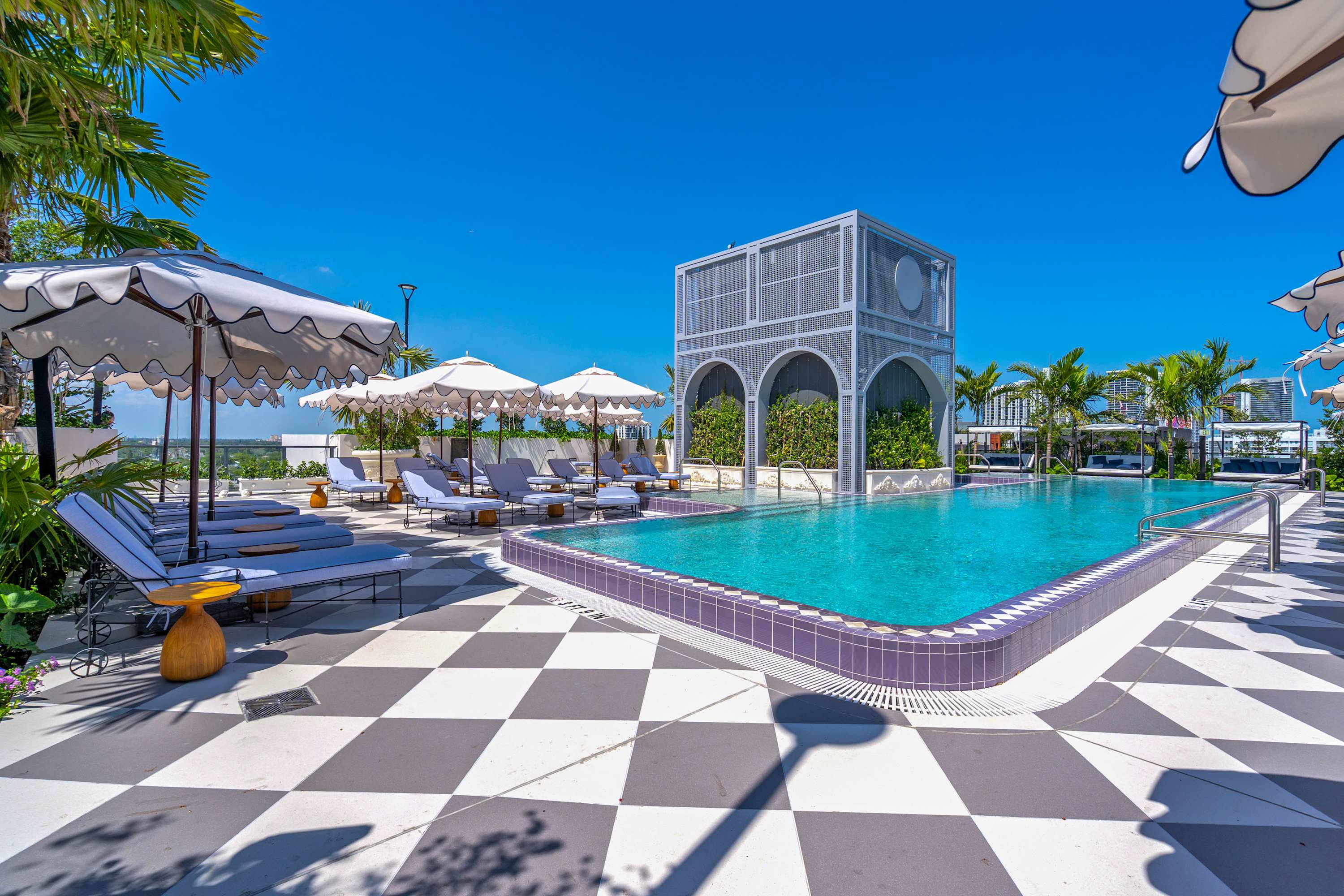 Lounge the day away or make a splash at the sparkling rooftop pool​