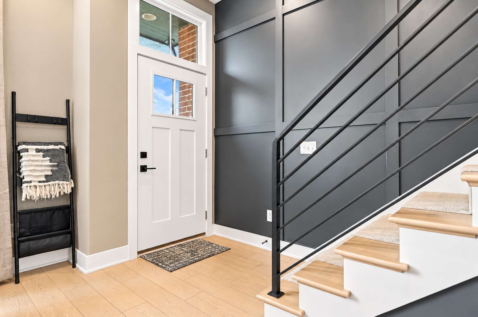 Step inside and head upstairs to the main living area
