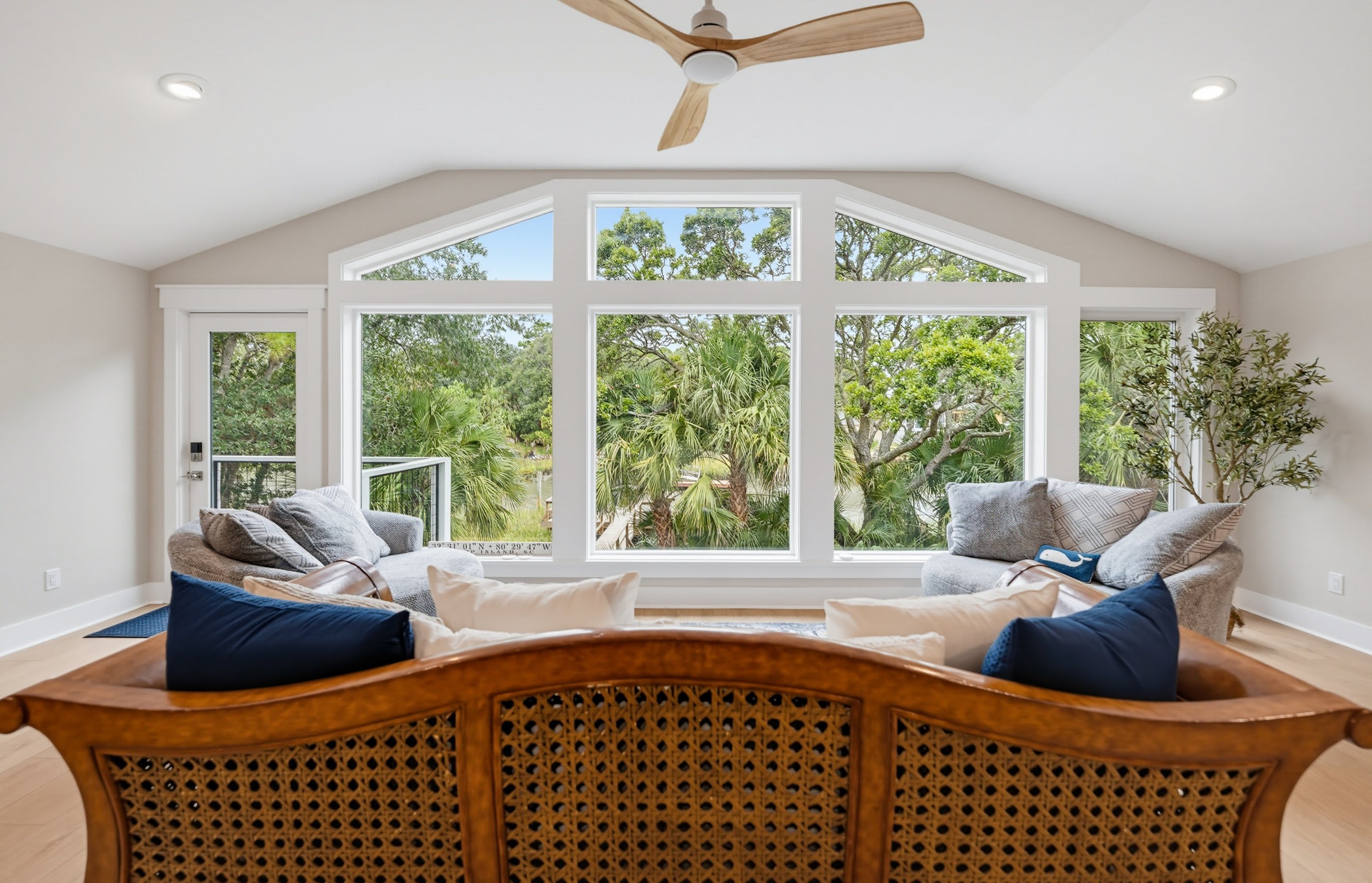 Open Concept Living Room with view of the dock
