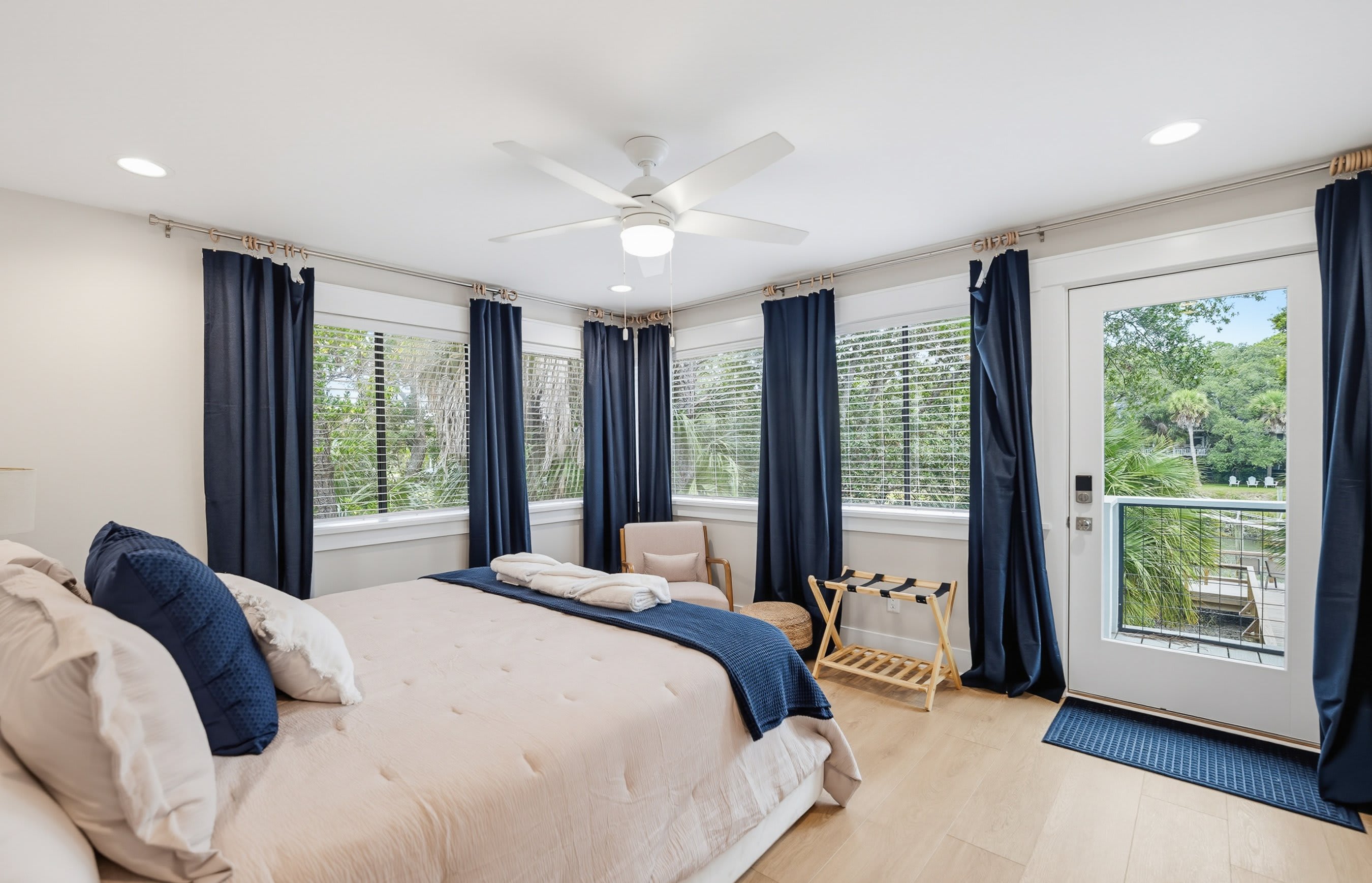 King Bedroom off Living Room with Full En Suite Bathroom