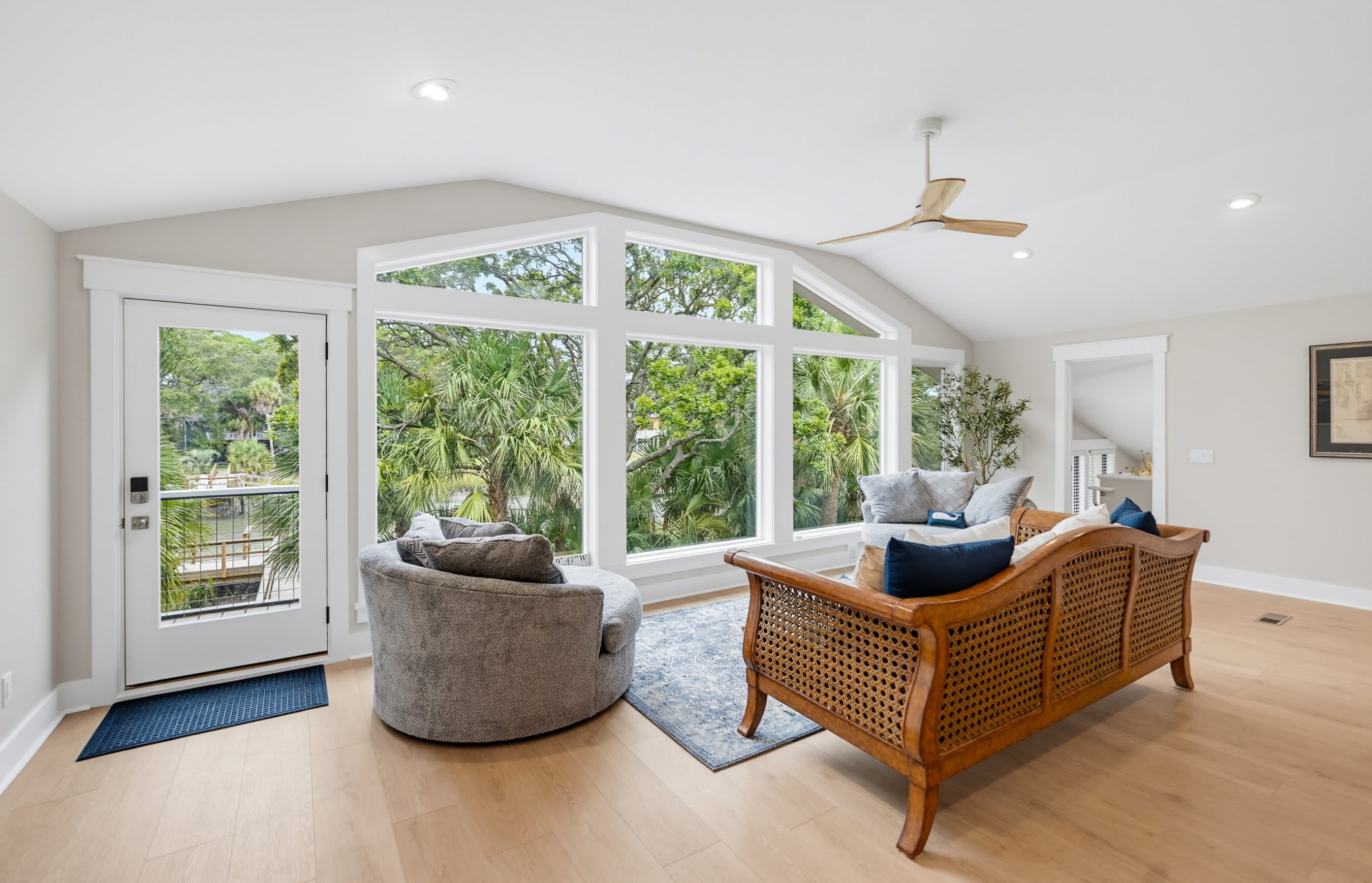 Open Concept Living Room with view of the dock