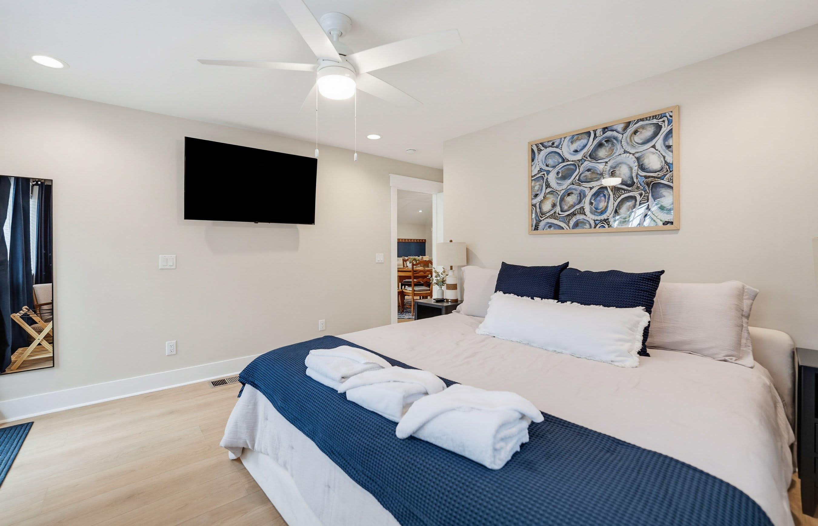 King Bedroom off Living Room with Full En Suite Bathroom