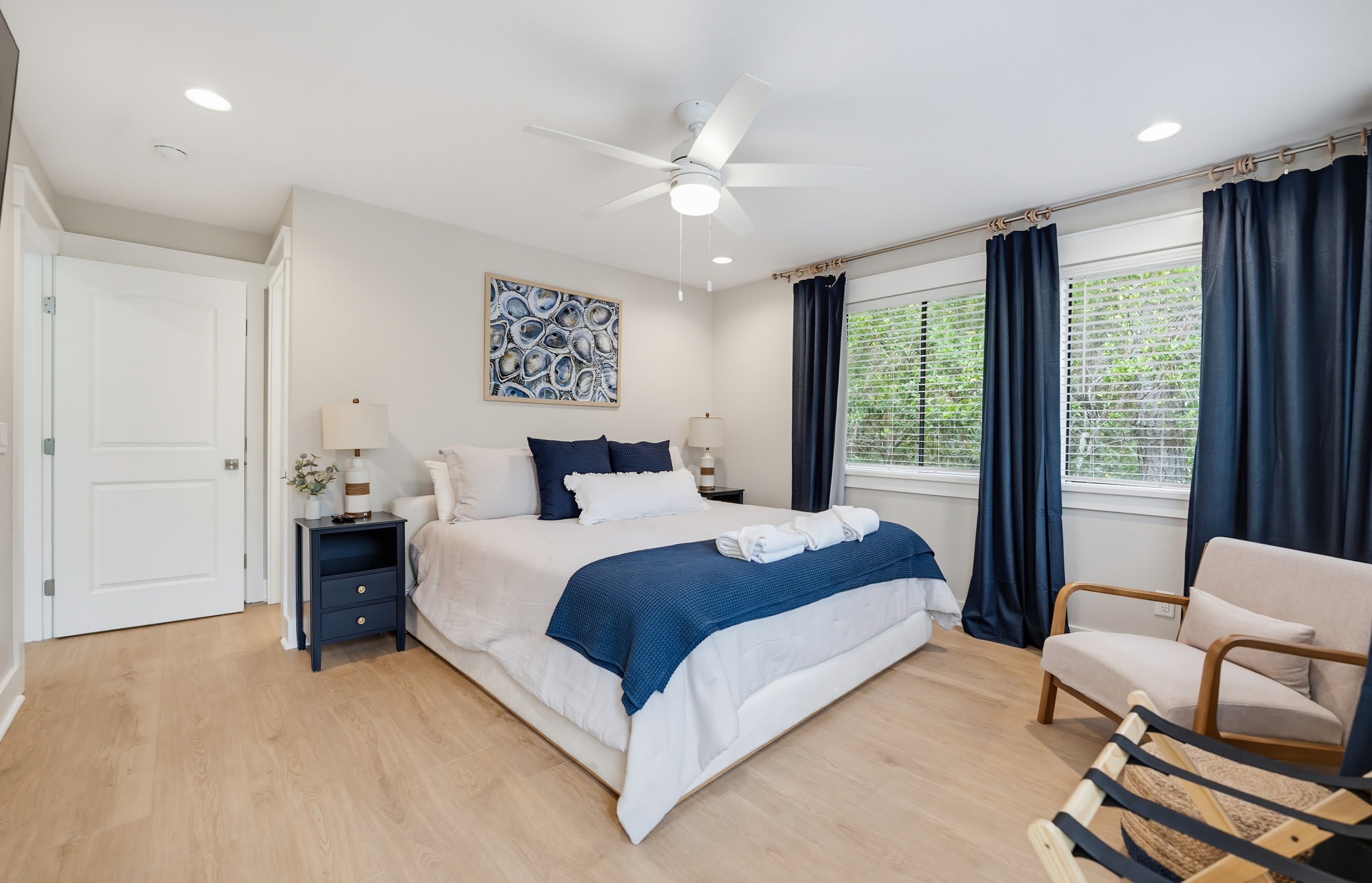 King Bedroom off Living Room with Full En Suite Bathroom