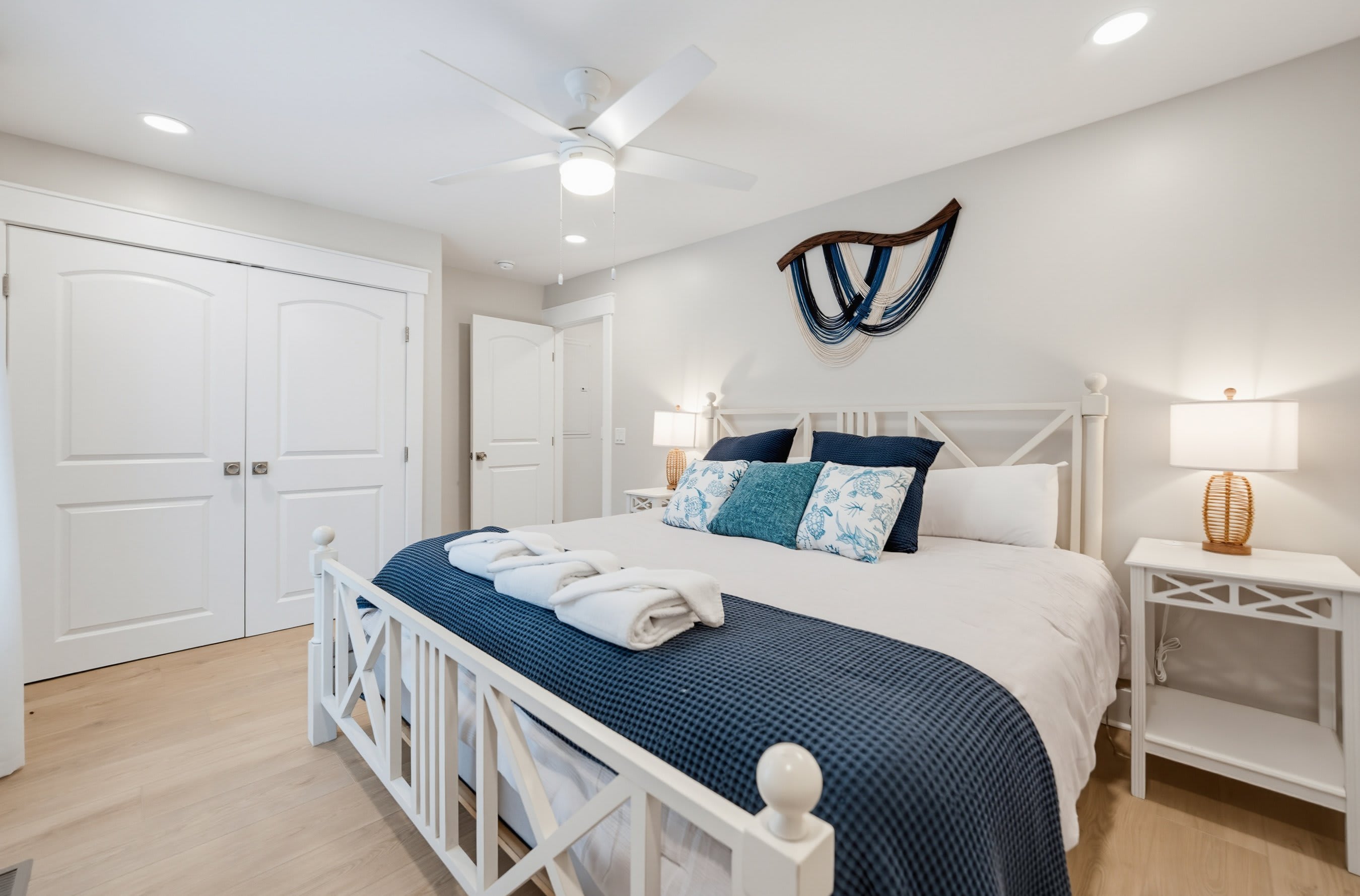 King Bedroom off Kitchen with Full Jack and Jill En Suite Bathroom