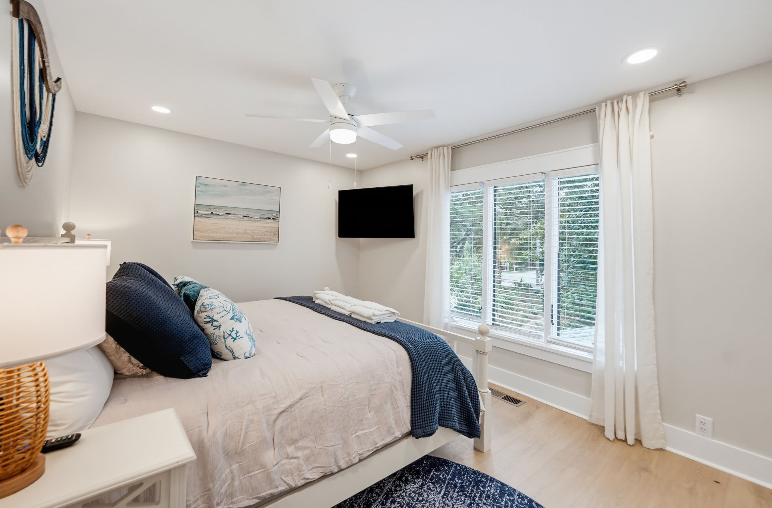 King Bedroom off Kitchen with Full Jack and Jill En Suite Bathroom